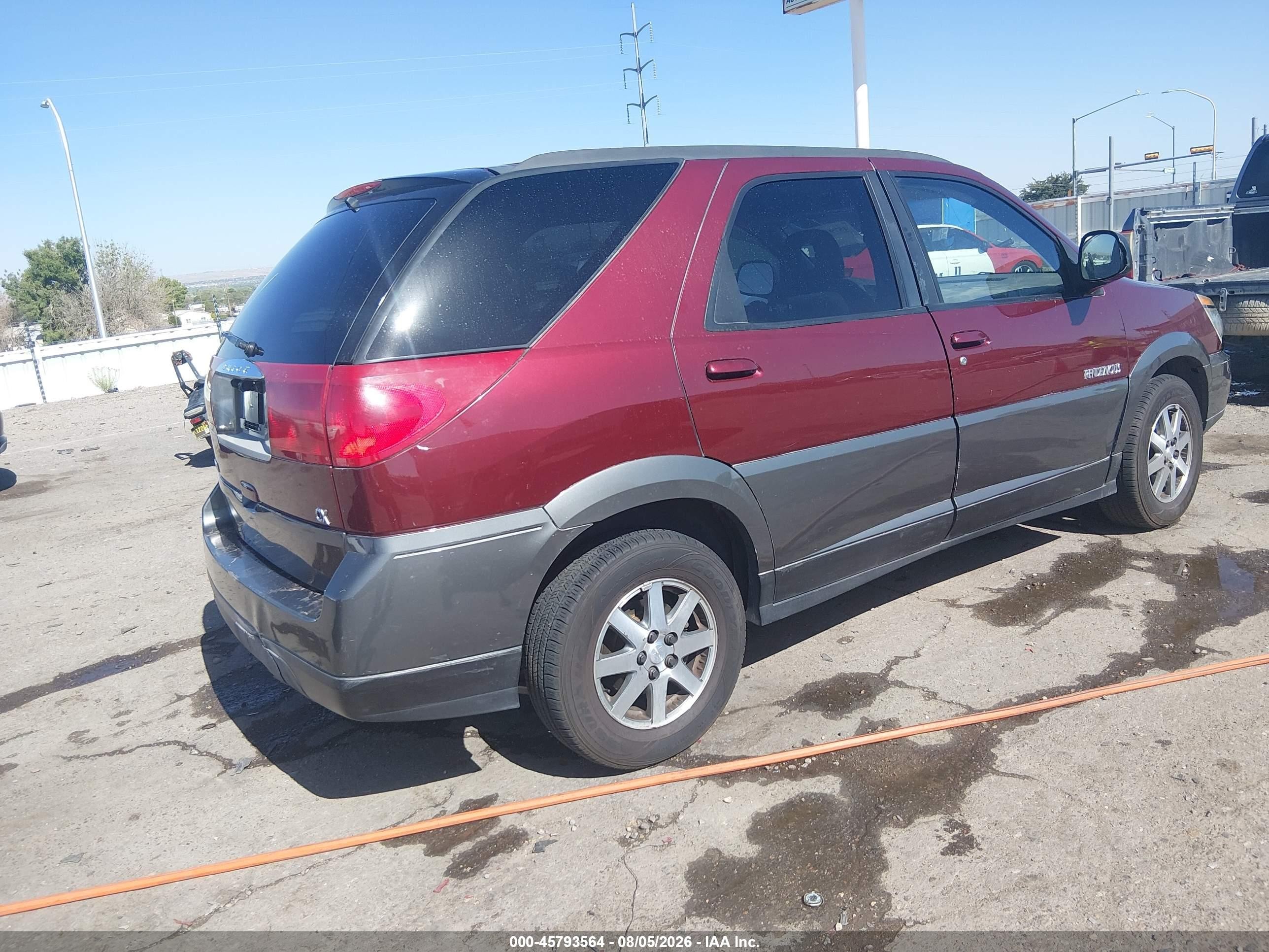 2002 Buick Rendezvous Cx Maroon vin: 3G5DB03E02S539109