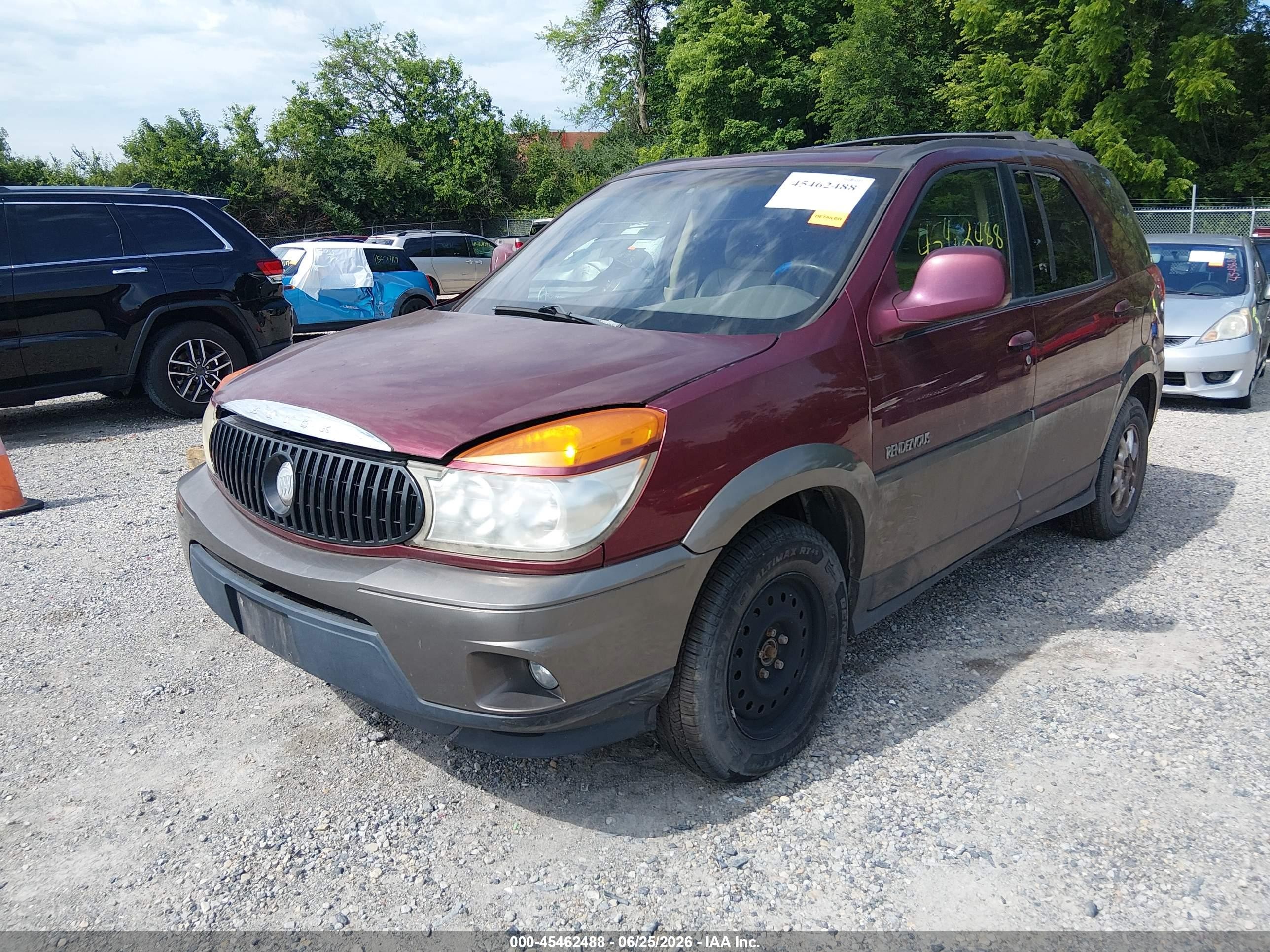 2002 Buick Rendezvous Cxl Red vin: 3G5DB03E22S561256