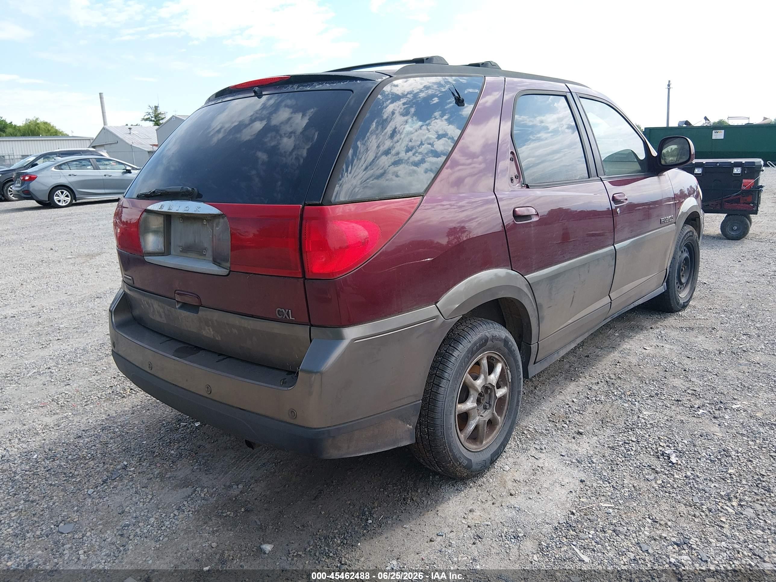2002 Buick Rendezvous Cxl Red vin: 3G5DB03E22S561256