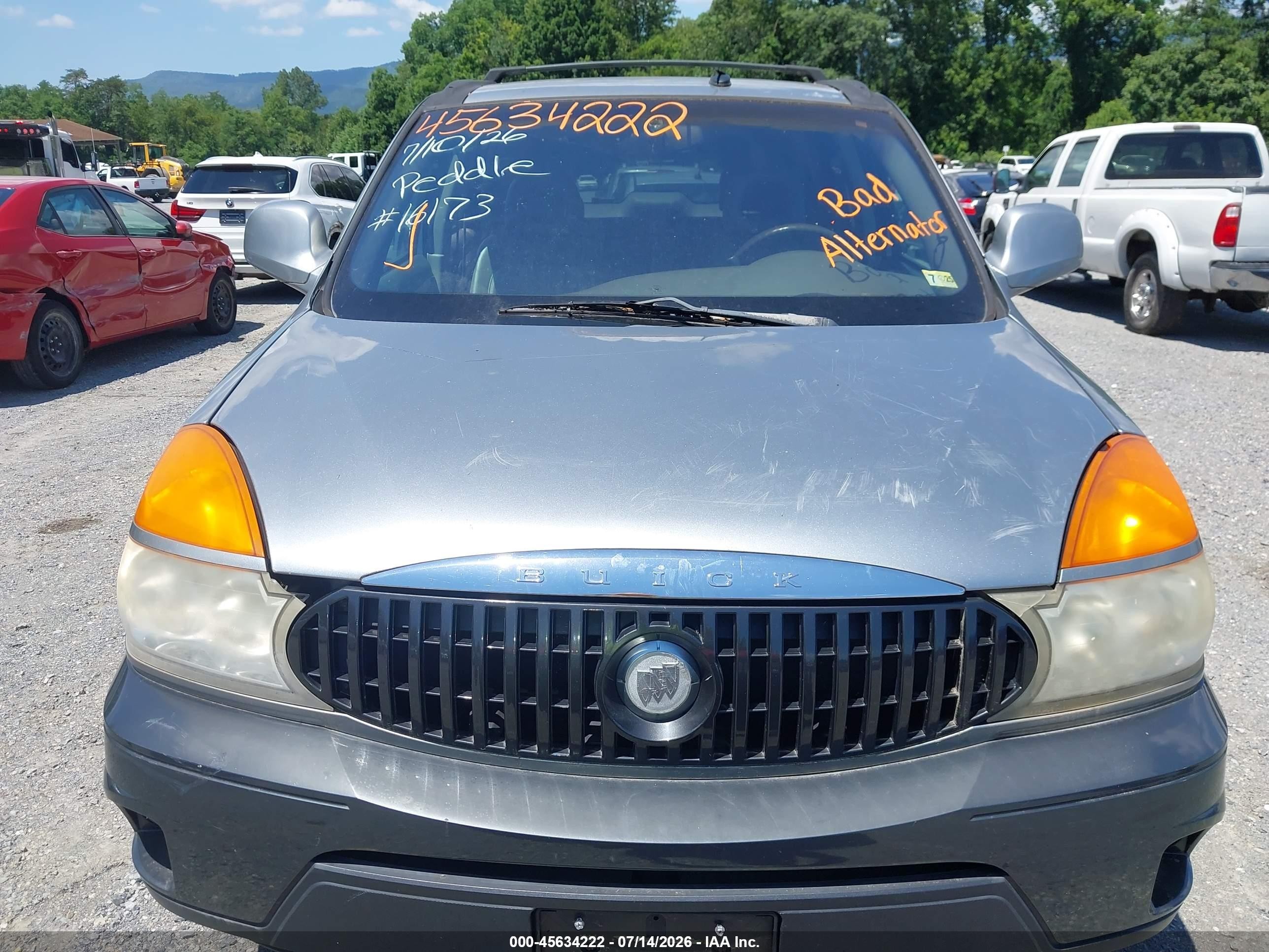 2003 Buick Rendezvous Cxl Silver vin: 3G5DB03E23S598227