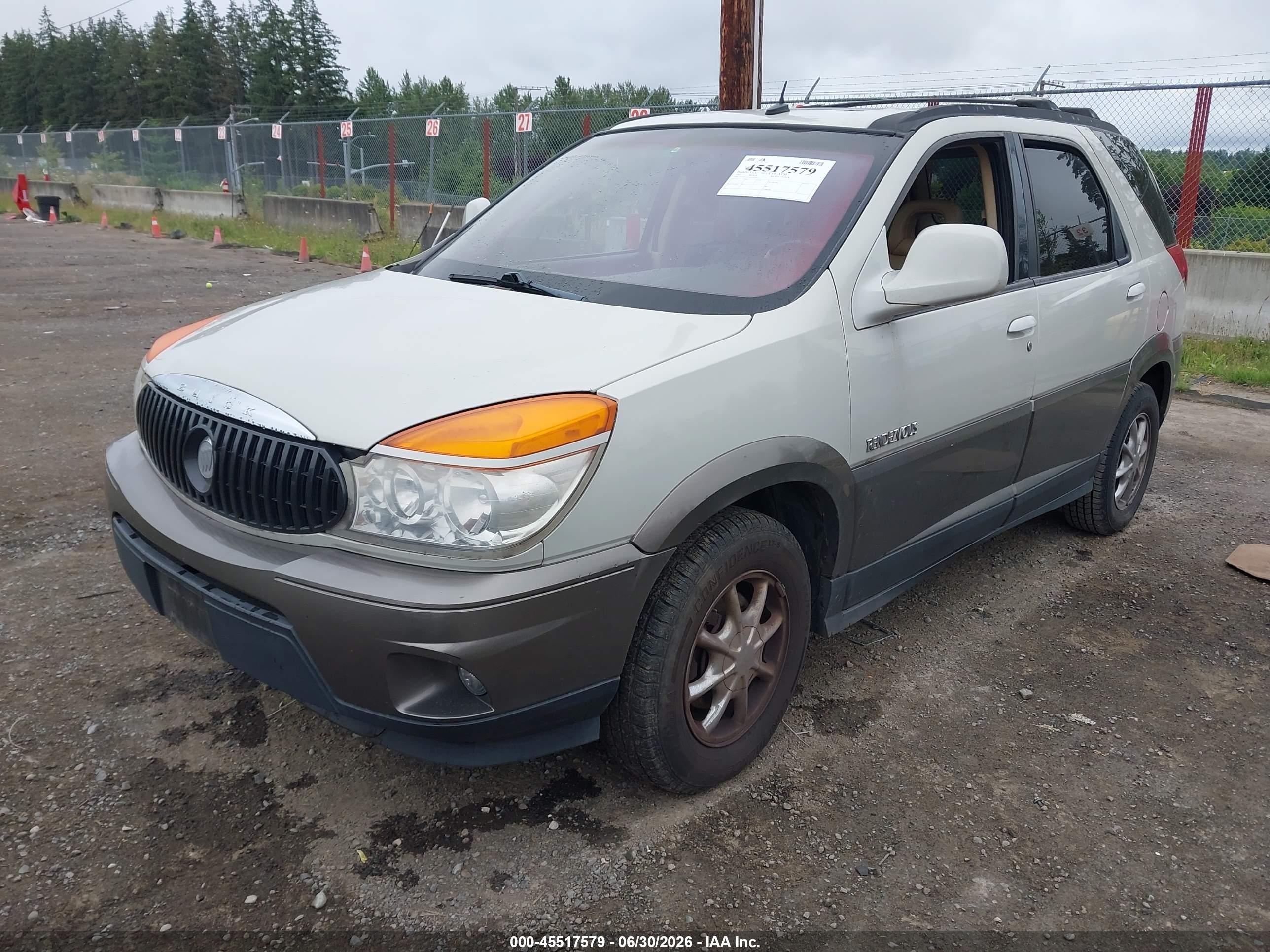 2003 Buick Rendezvous Cxl White vin: 3G5DB03E53S553315