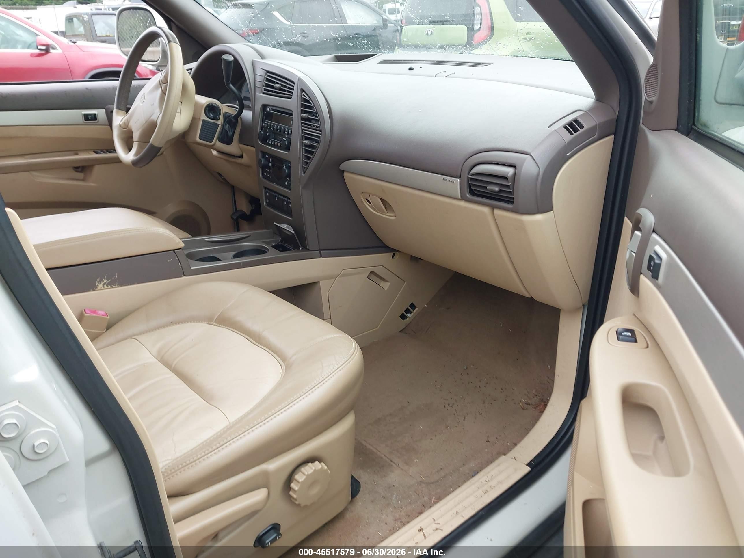 2003 Buick Rendezvous Cxl White vin: 3G5DB03E53S553315