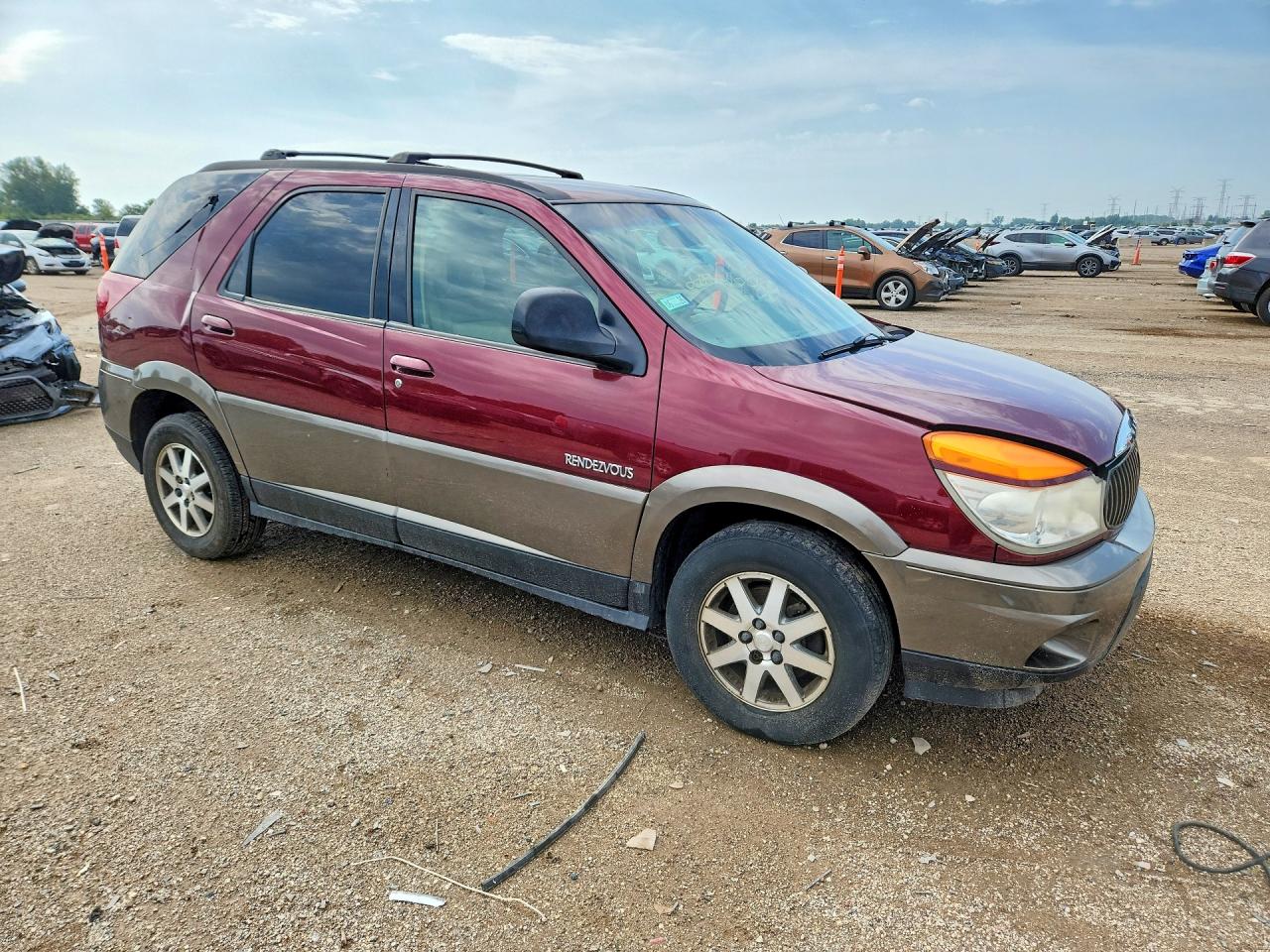 2002 Buick Rendezvous Cx Maroon vin: 3G5DB03E62S505577