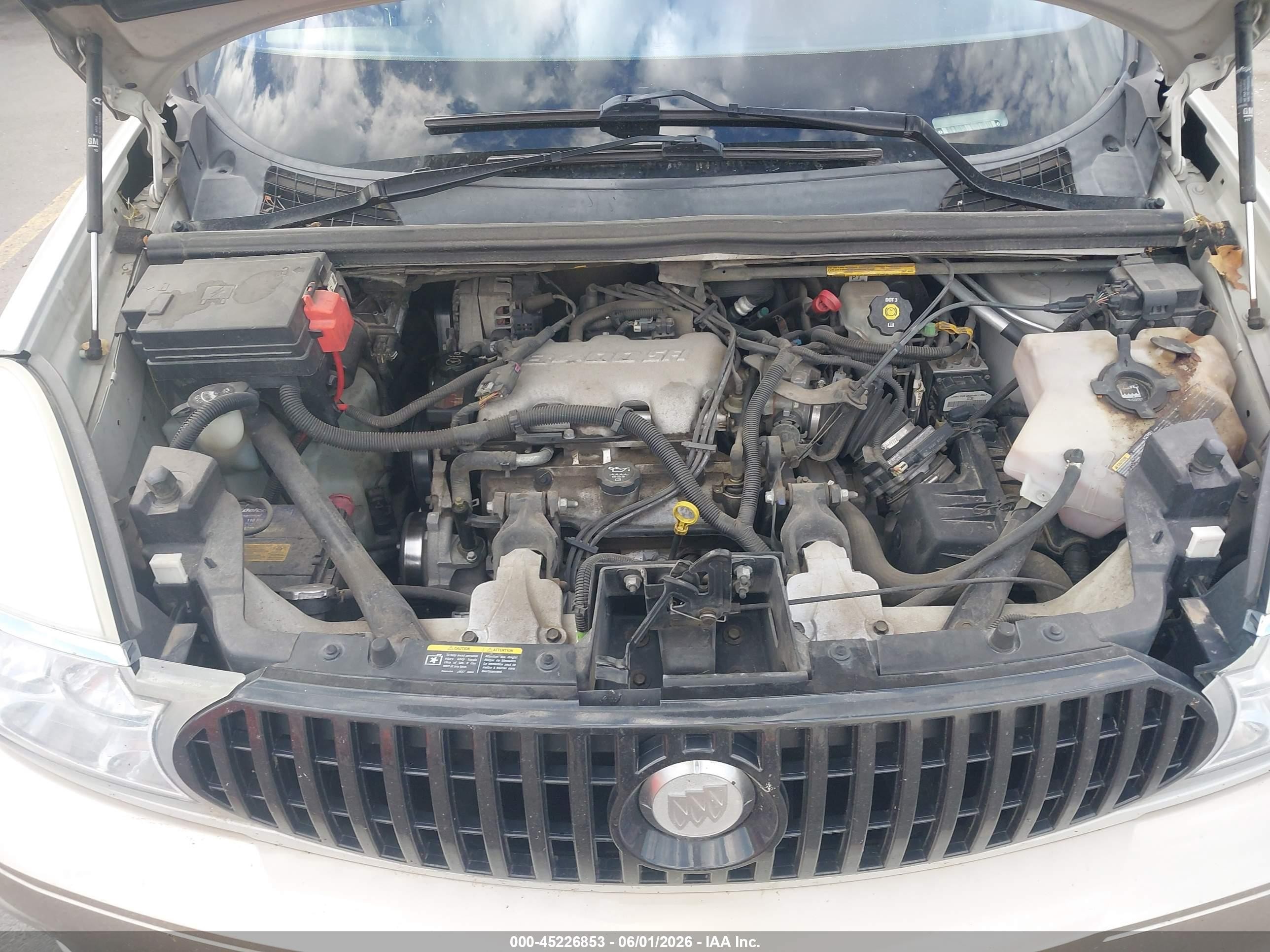 2005 Buick Rendezvous Cx White vin: 3G5DB03E75S539970