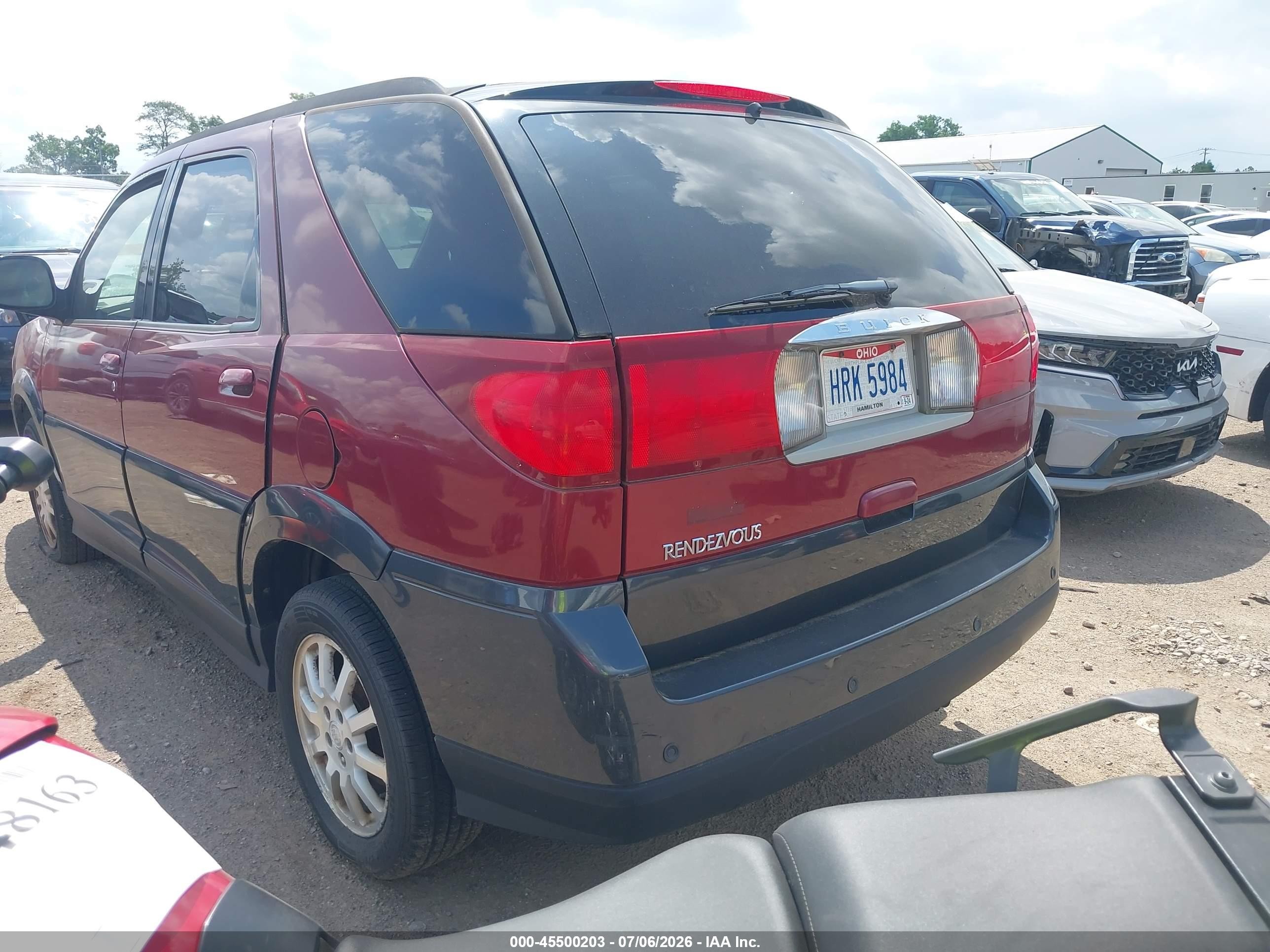 2005 Buick Rendezvous Cx Red vin: 3G5DB03EX5S553443