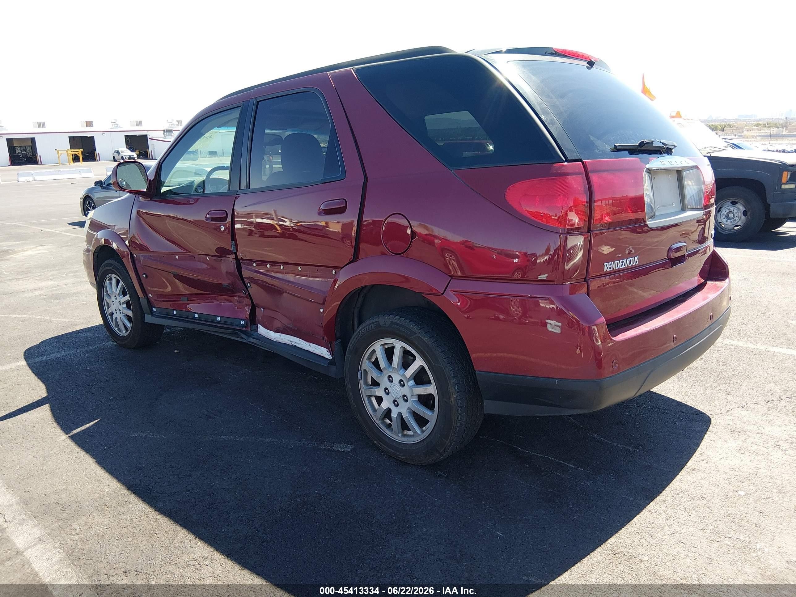 2006 Buick Rendezvous Cx Red vin: 3G5DB03L86S602459