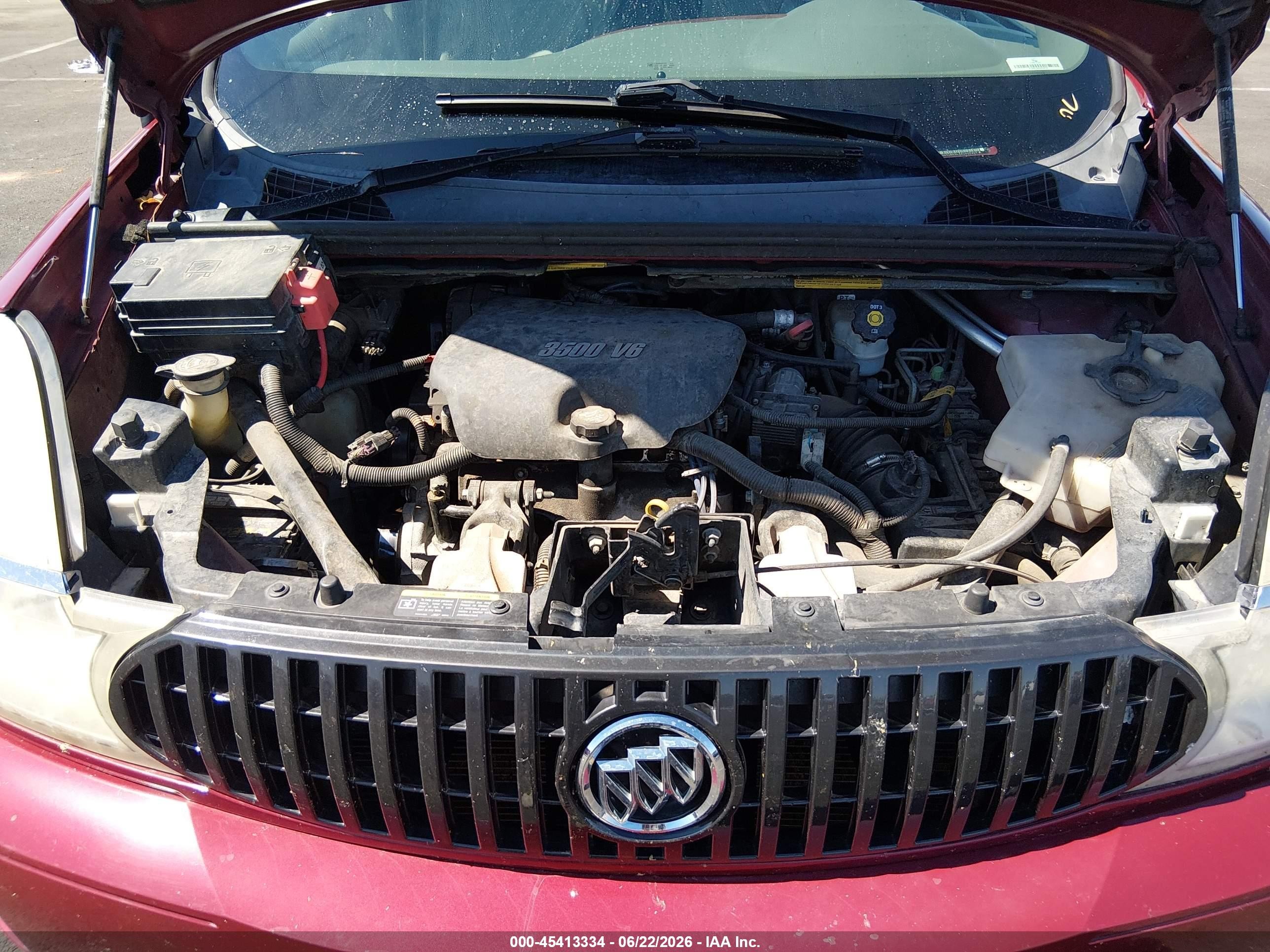 2006 Buick Rendezvous Cx Red vin: 3G5DB03L86S602459