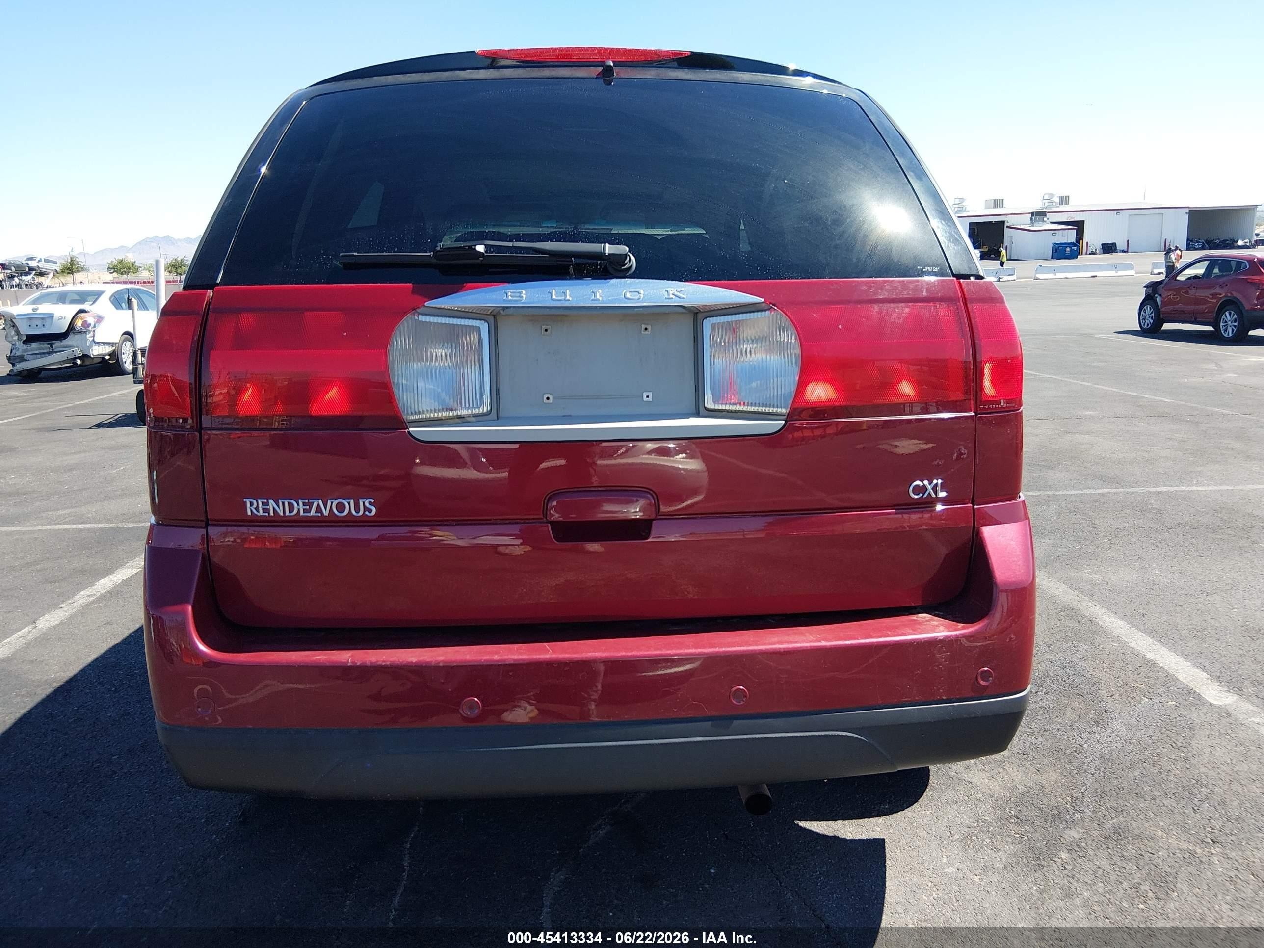 2006 Buick Rendezvous Cx Red vin: 3G5DB03L86S602459