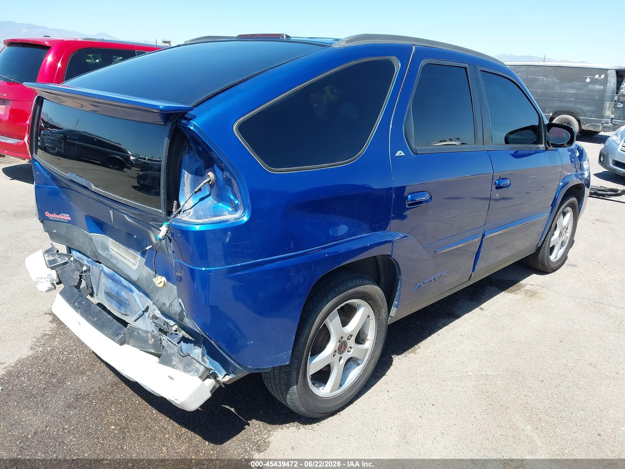 2003 Pontiac Aztek   Blue vin: 3G7DA03E13S509158