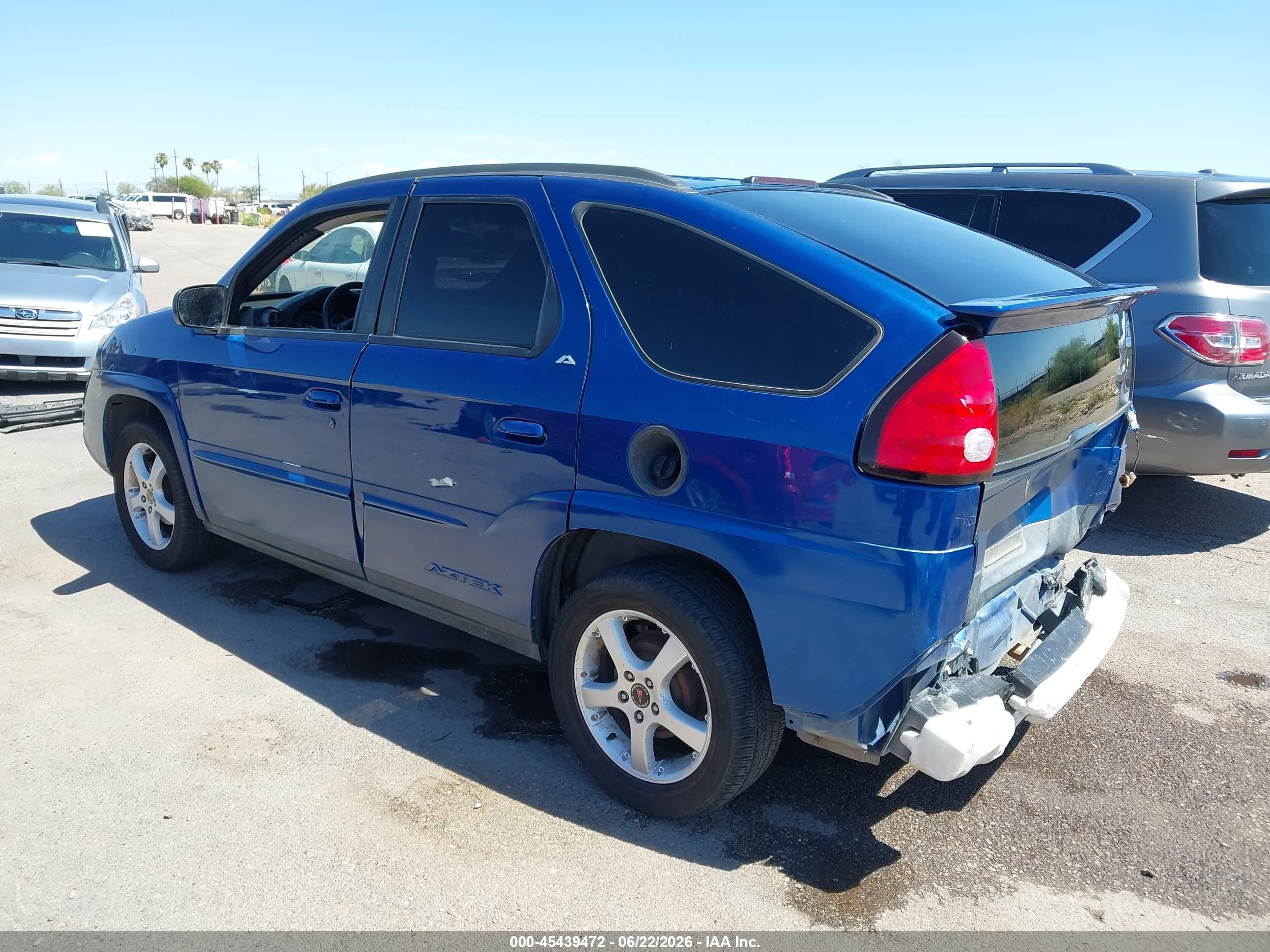 2003 Pontiac Aztek   Blue vin: 3G7DA03E13S509158