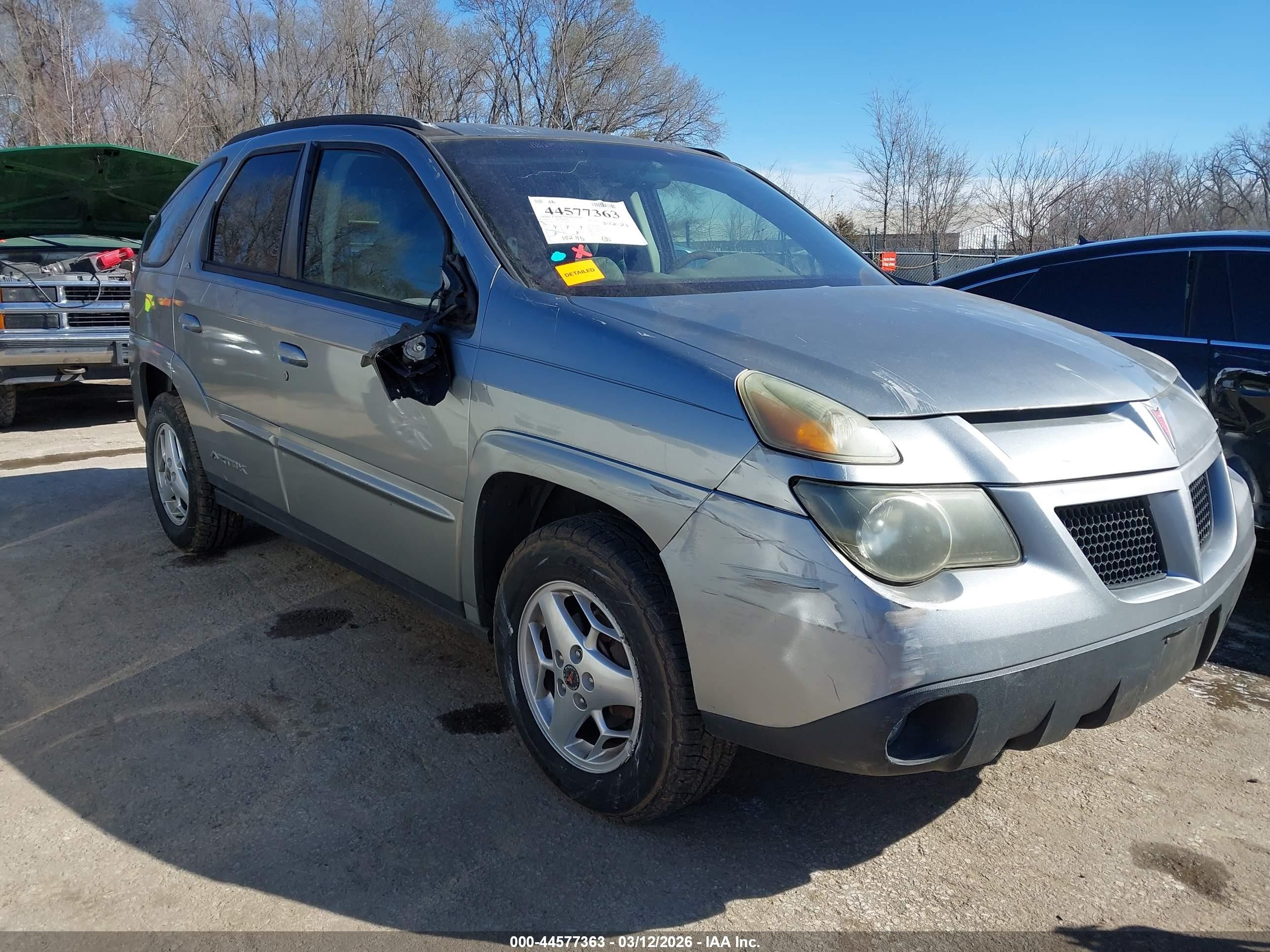 2003 Pontiac Aztek   Gray vin: 3G7DA03E43S514838
