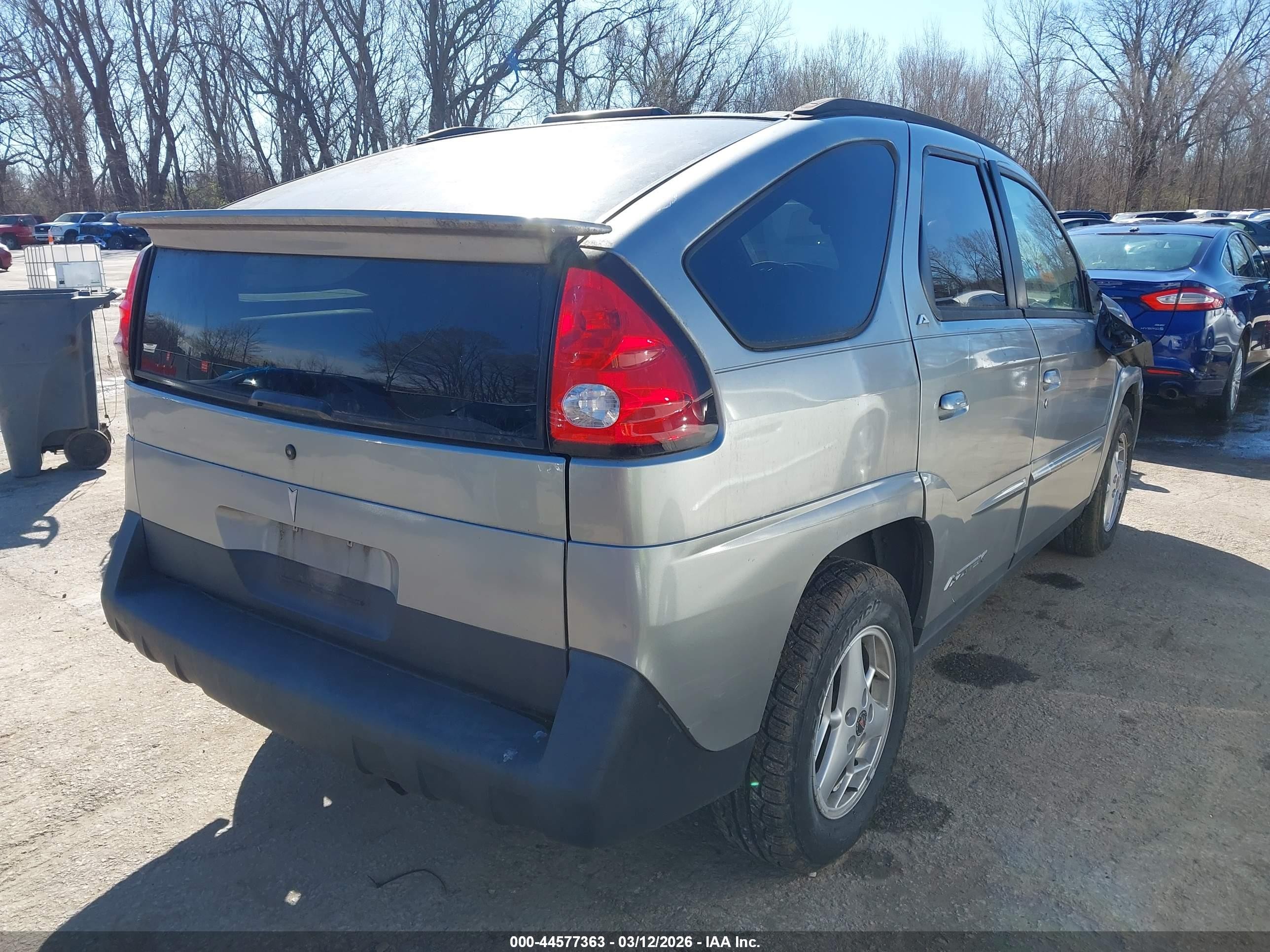 2003 Pontiac Aztek   Gray vin: 3G7DA03E43S514838