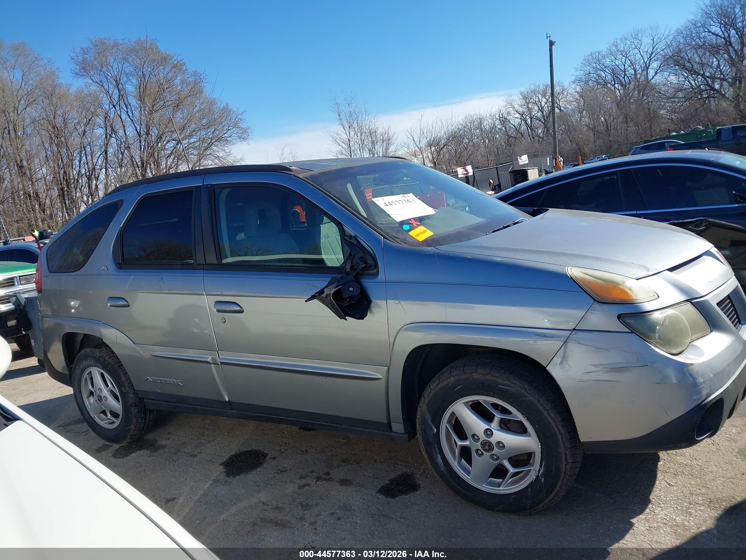 2003 Pontiac Aztek   Gray vin: 3G7DA03E43S514838