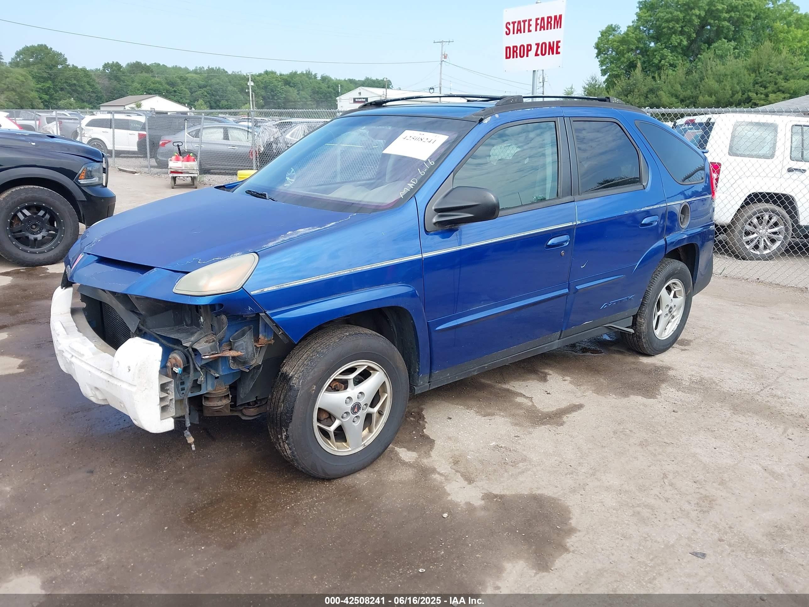 2003 Pontiac Aztek   Синий vin: 3G7DA03E83S569552