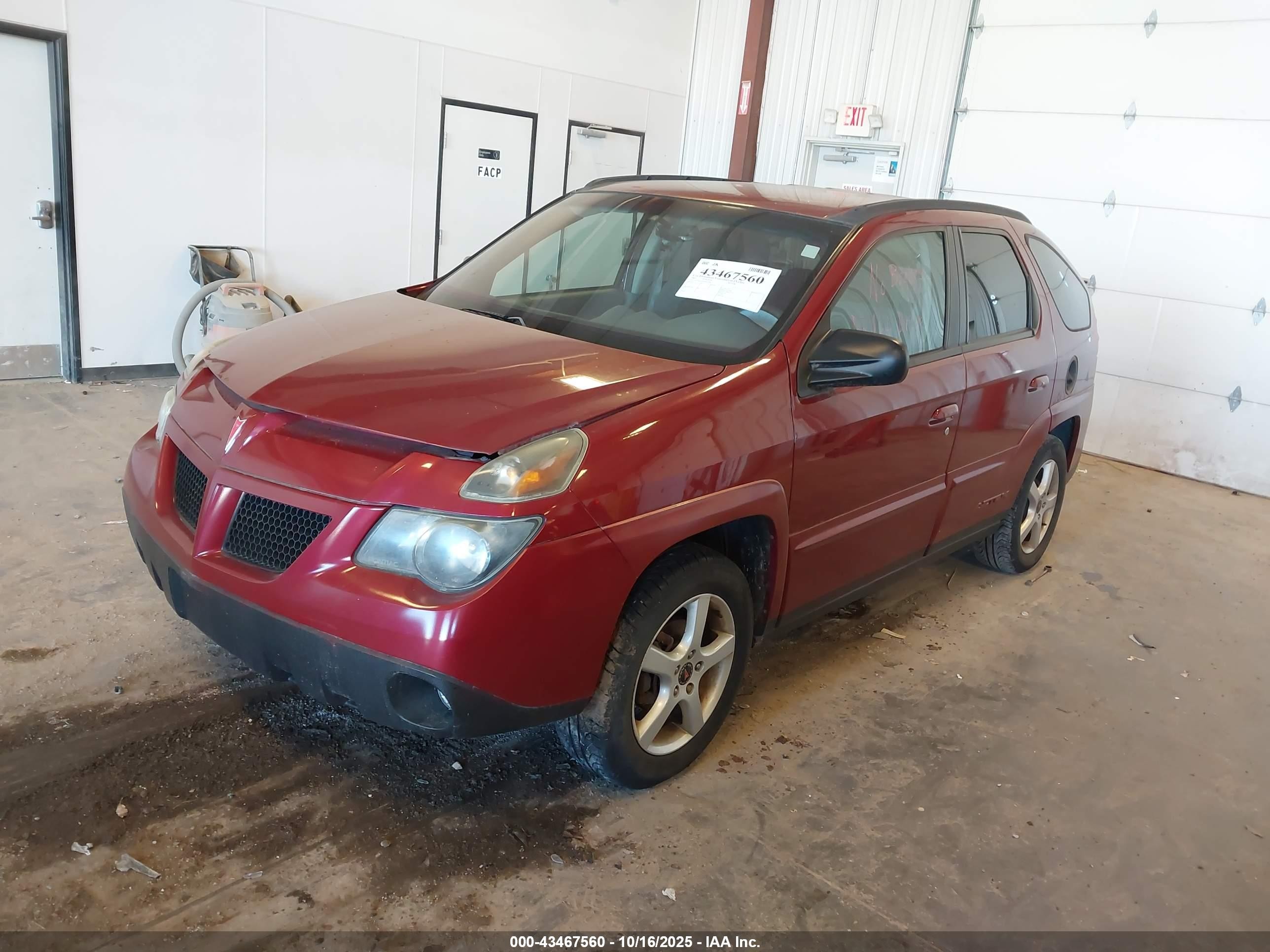 2005 Pontiac Aztek   Red vin: 3G7DA03E85S543360