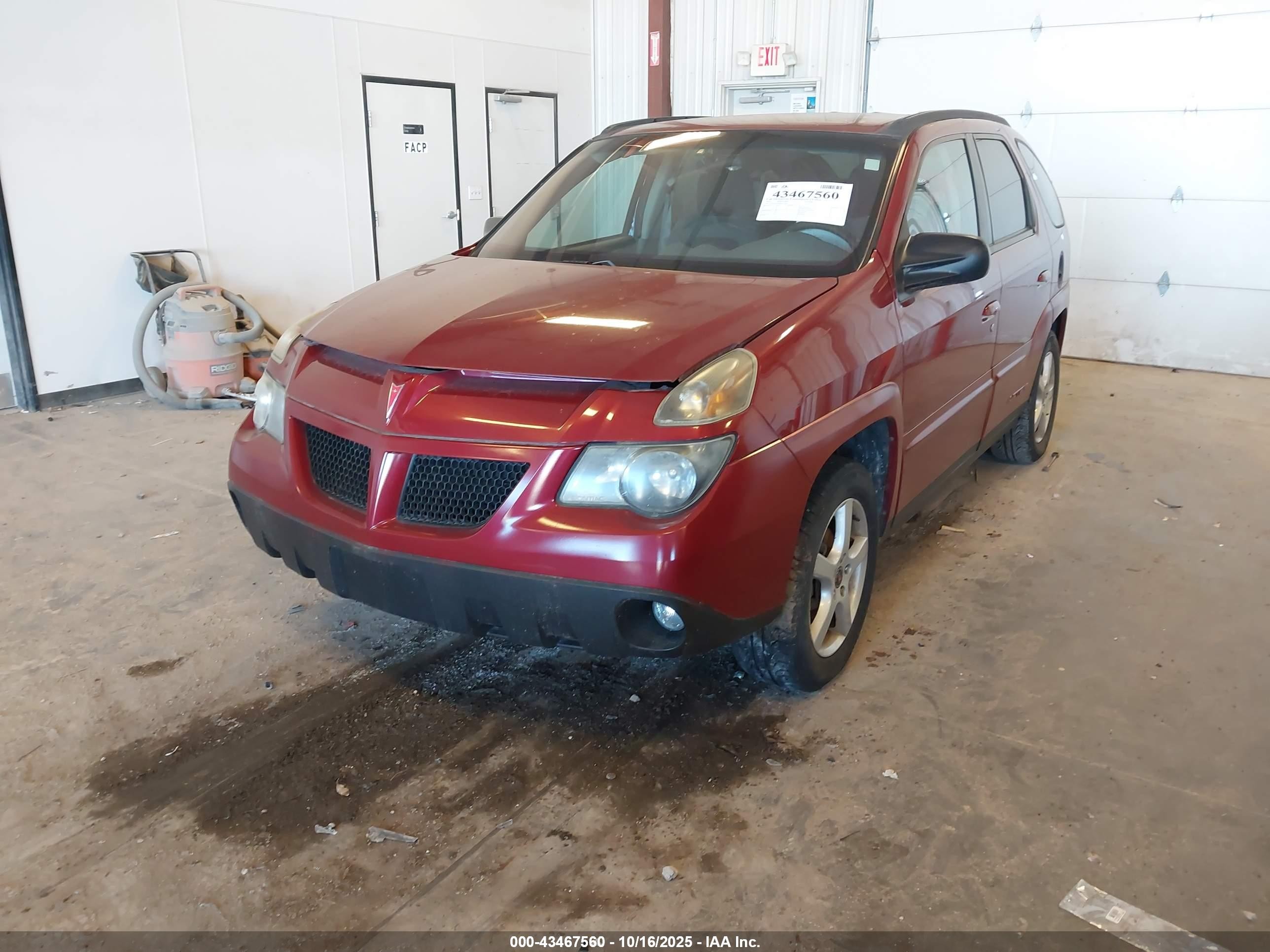 2005 Pontiac Aztek   Red vin: 3G7DA03E85S543360