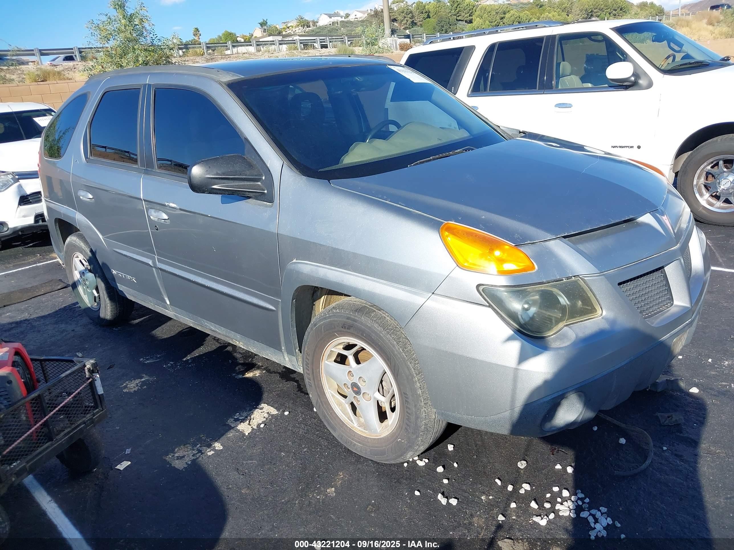 2003 Pontiac Aztek   Silver vin: 3G7DA03E93S513829