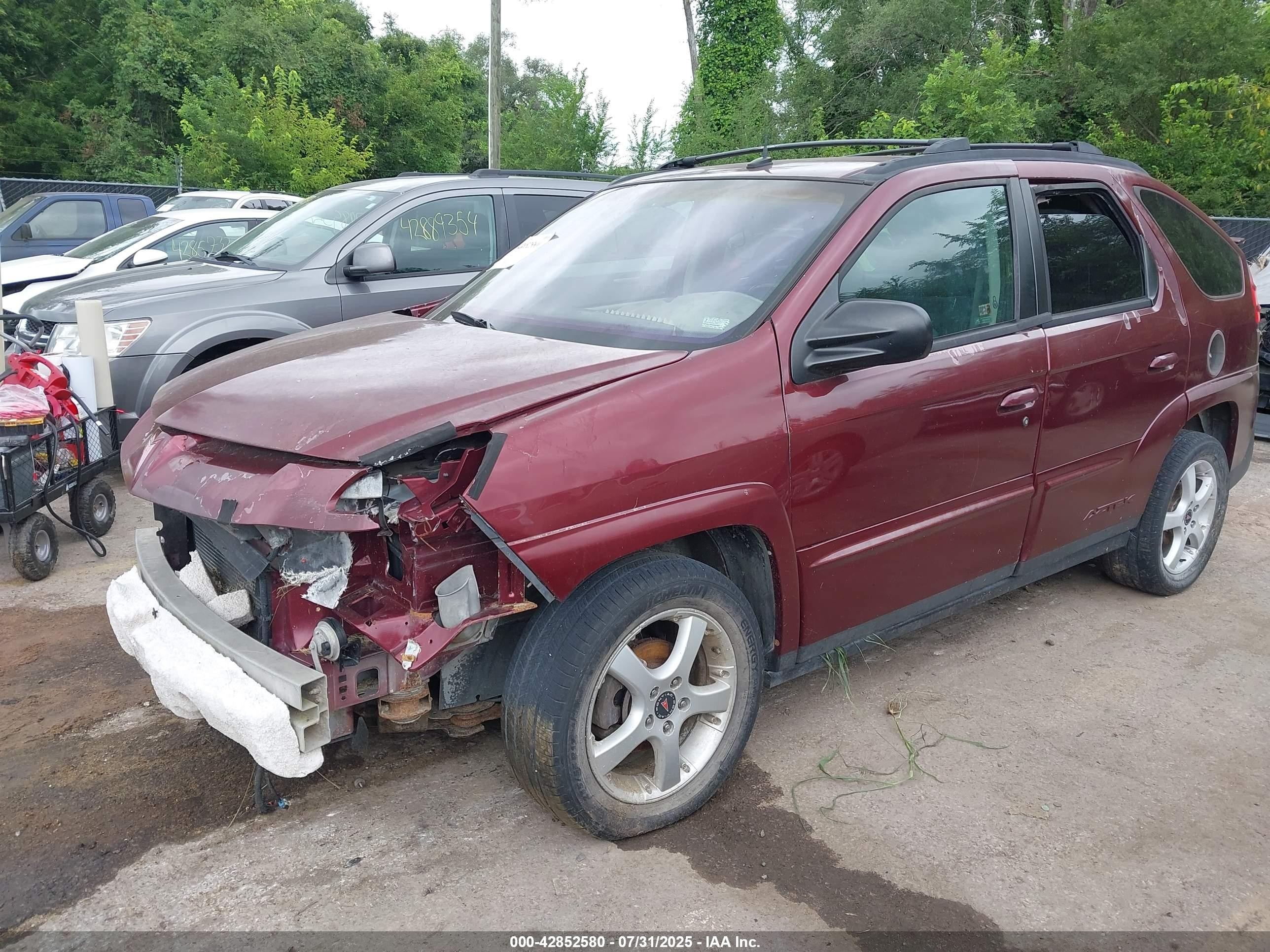 2003 Pontiac Aztek   Бордовый vin: 3G7DA03E93S549617