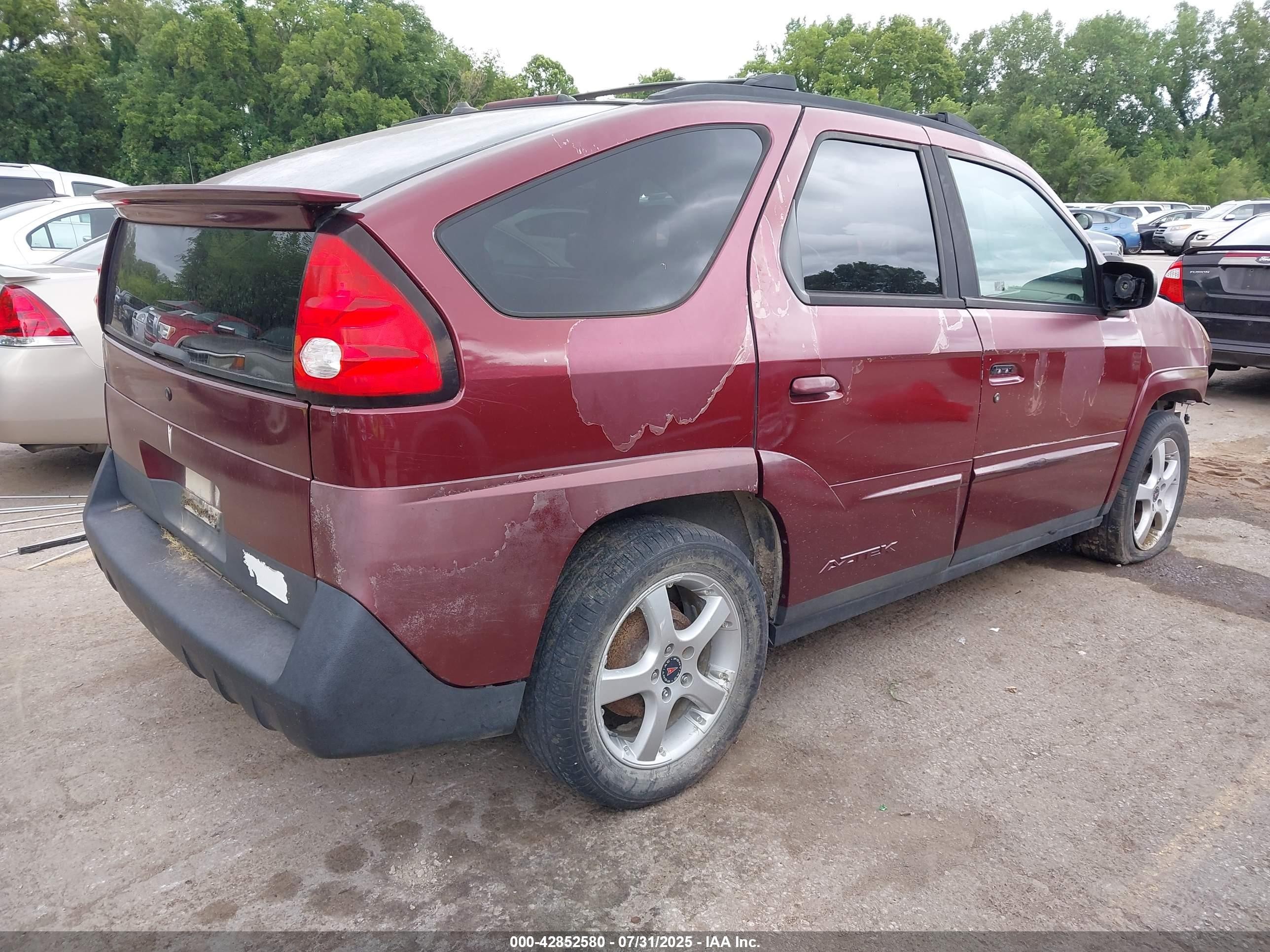 2003 Pontiac Aztek   Бордовый vin: 3G7DA03E93S549617