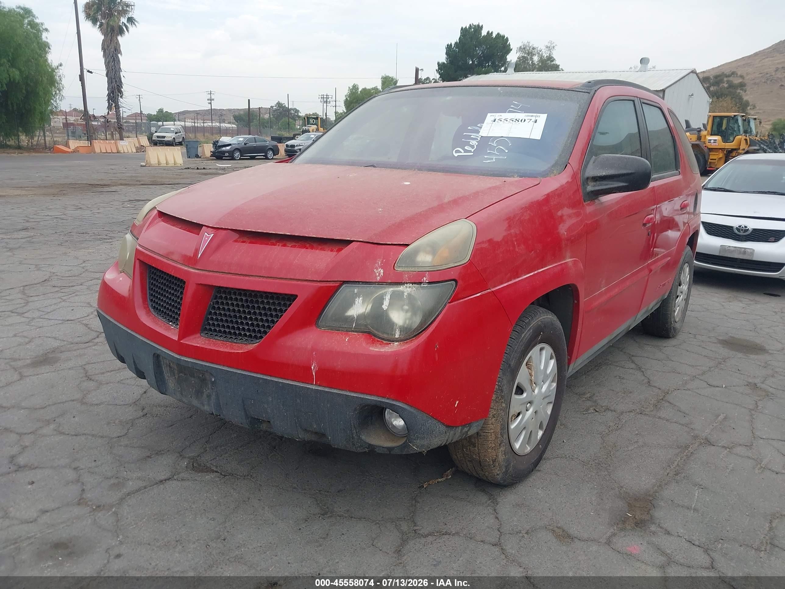 2004 Pontiac Aztek   Red vin: 3G7DA03E94S507160