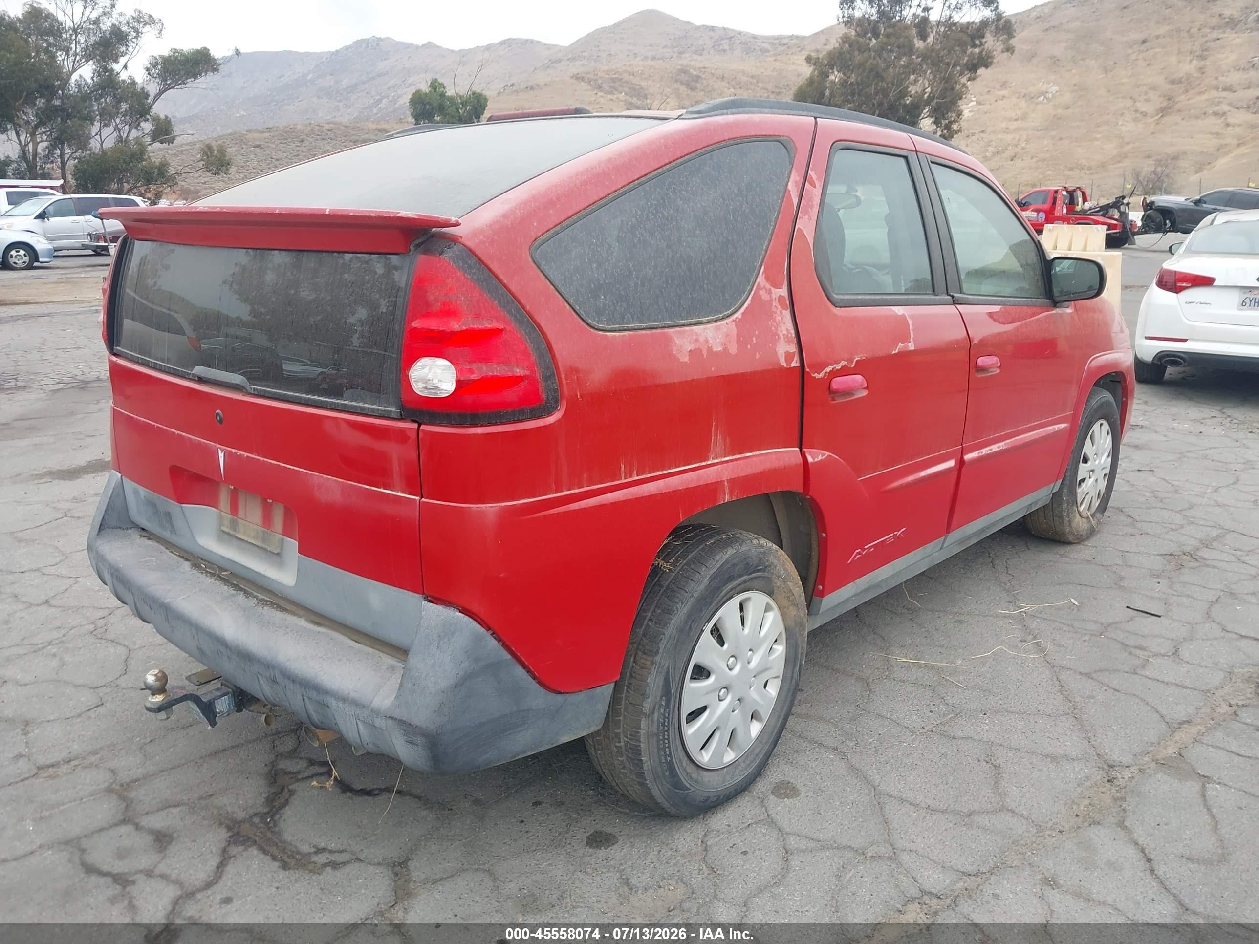 2004 Pontiac Aztek   Red vin: 3G7DA03E94S507160