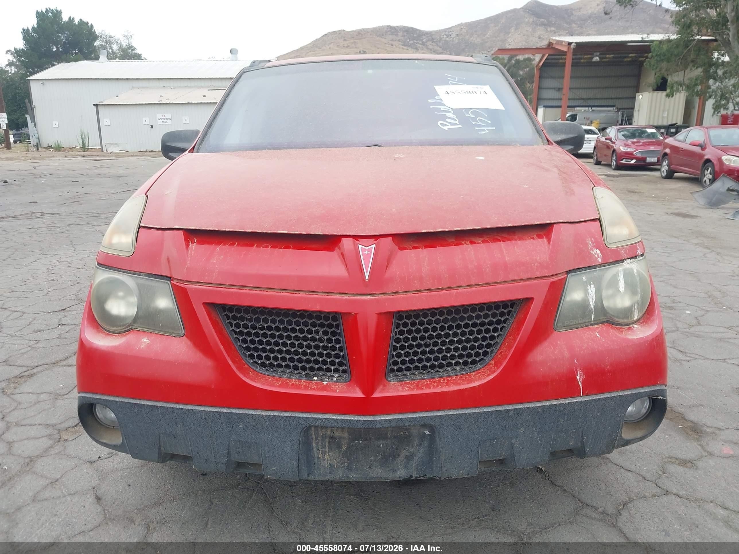 2004 Pontiac Aztek   Red vin: 3G7DA03E94S507160