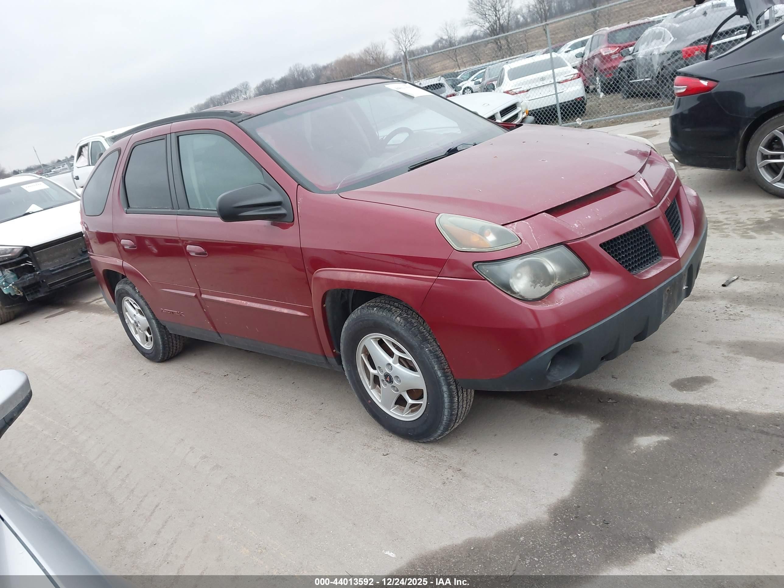 2005 Pontiac Aztek   Red vin: 3G7DB03E15S520404