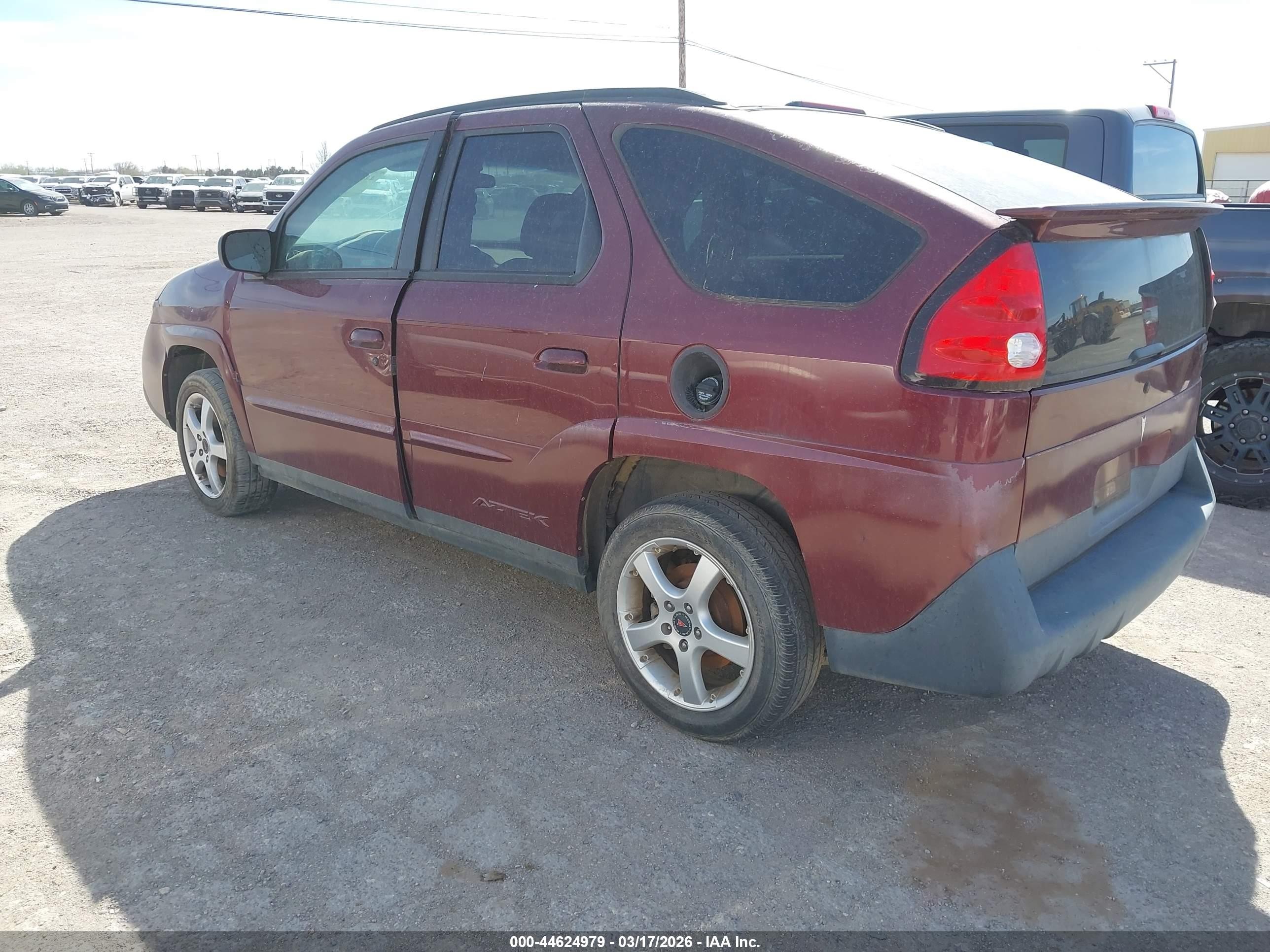 2003 Pontiac Aztek   Maroon vin: 3G7DB03E63S602125