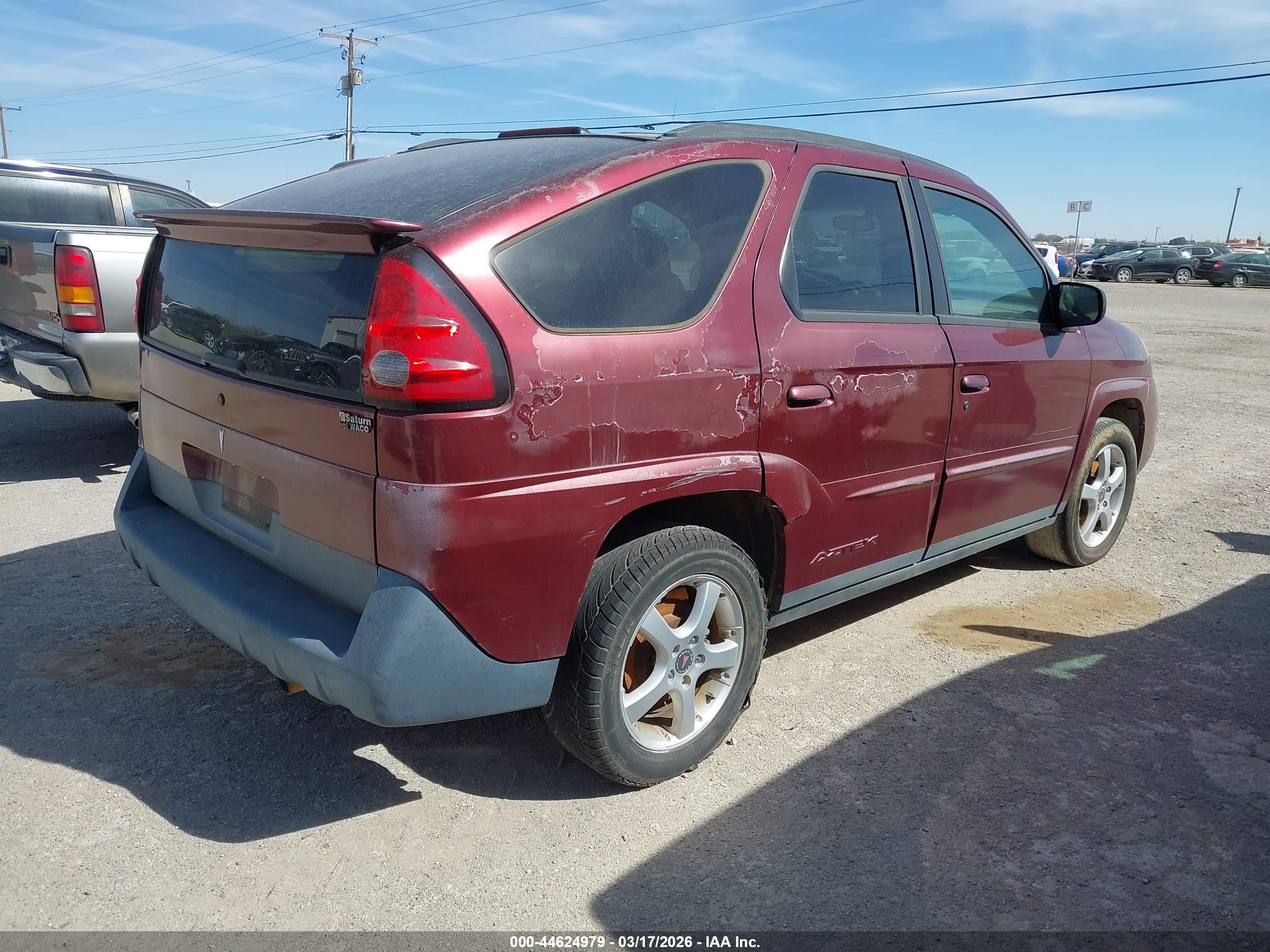 2003 Pontiac Aztek   Maroon vin: 3G7DB03E63S602125