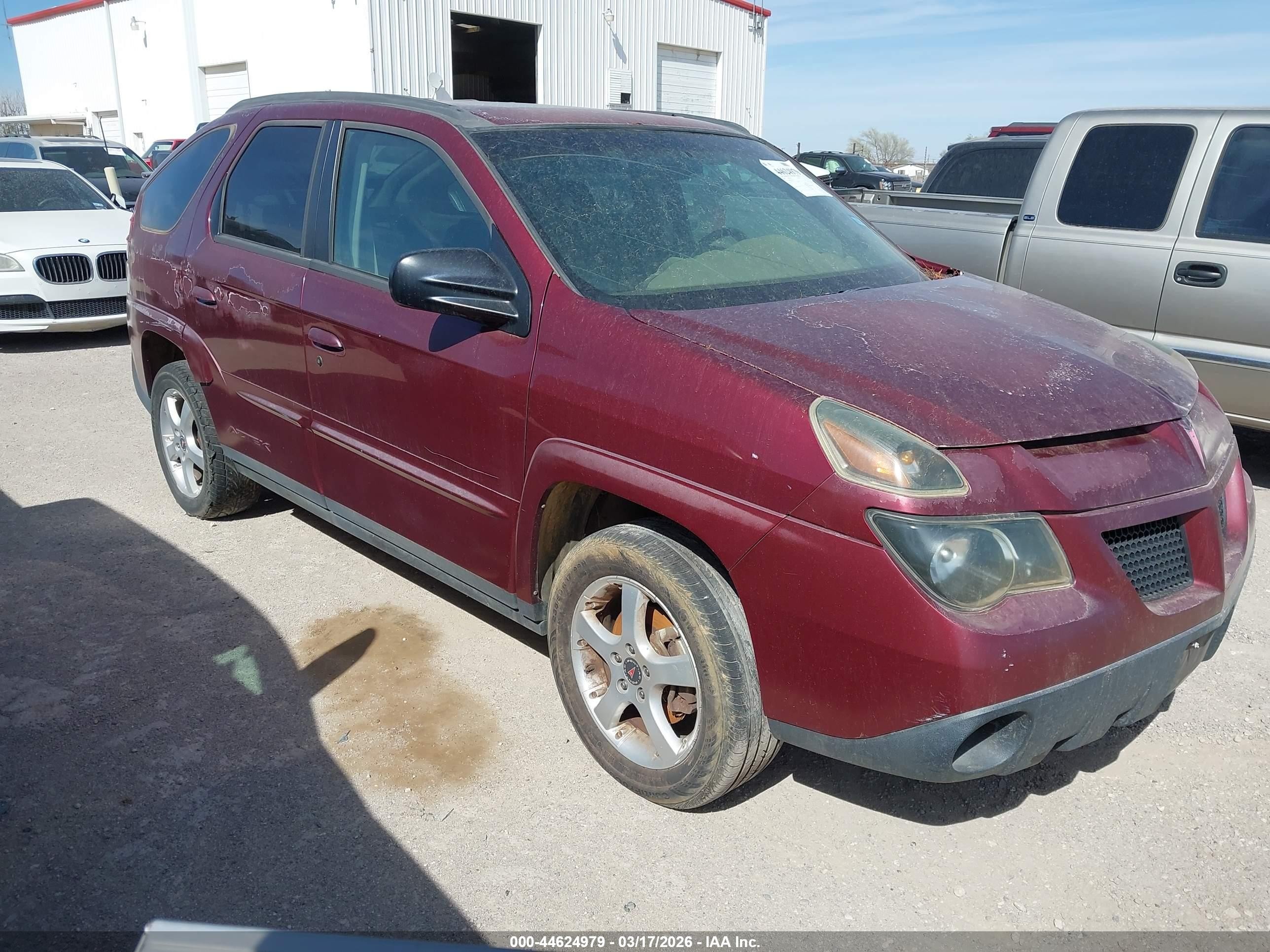 2003 Pontiac Aztek   Maroon vin: 3G7DB03E63S602125
