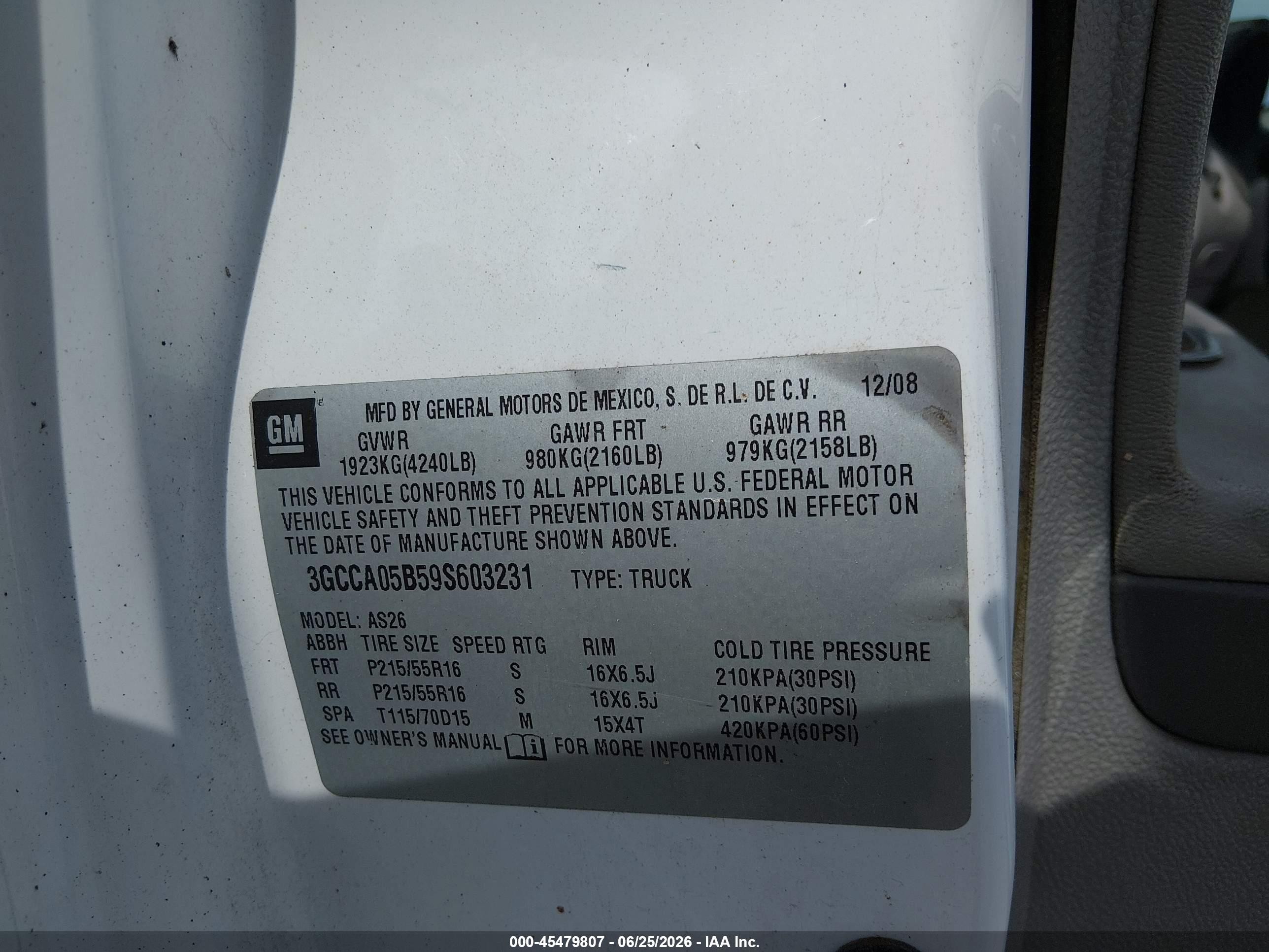 2009 Chevrolet Hhr Panel Lt White vin: 3GCCA05B59S603231