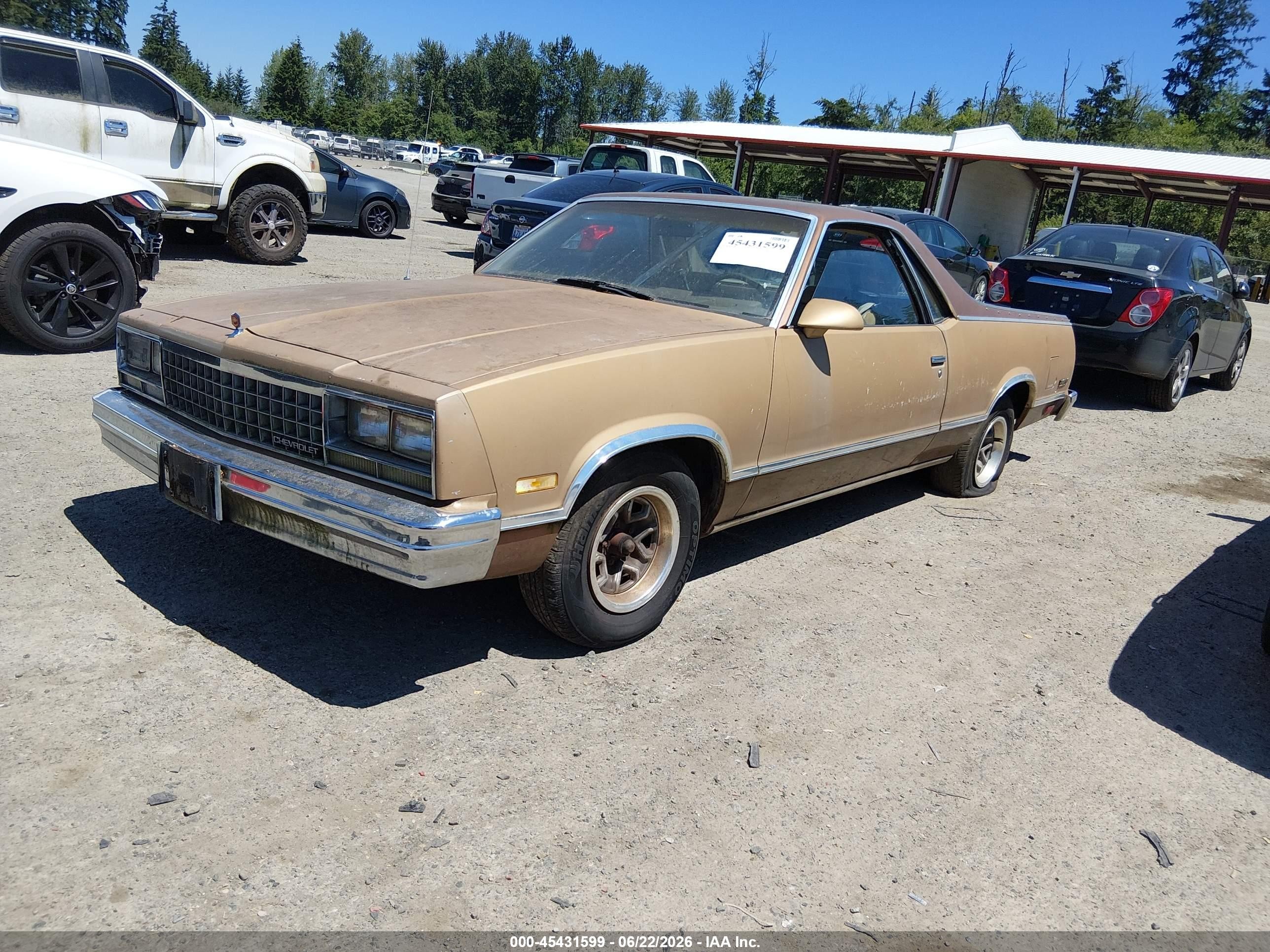 1987 Chevrolet El Camino   Желто-коричневый vin: 3GCCW80H0HS904645