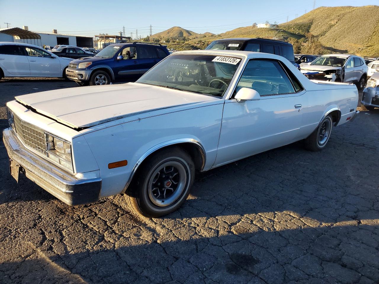 1986 Chev El Camino Белый vin: 3GCCW80Z8GS918896