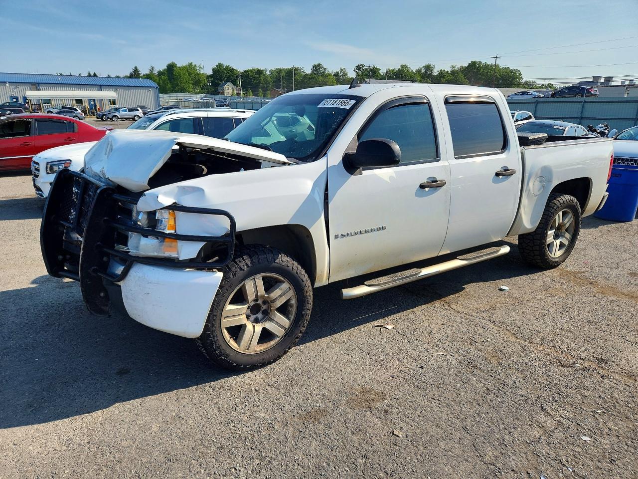 2007 Chevrolet Silverado C1500 Crew Cab White vin: 3GCEC13057G545065