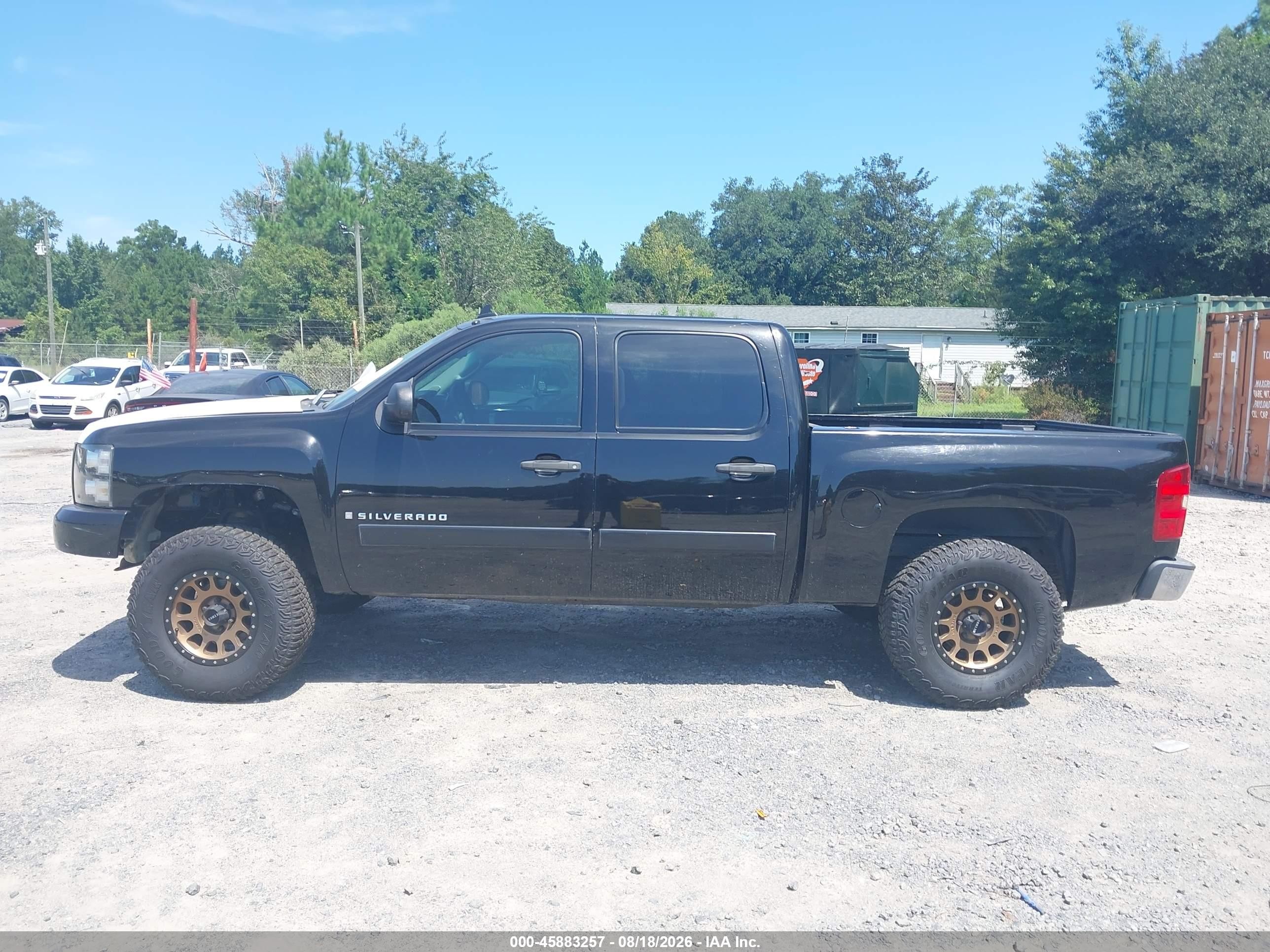 2008 Chevrolet Silverado 1500 Lt1 Black vin: 3GCEC13098G191228