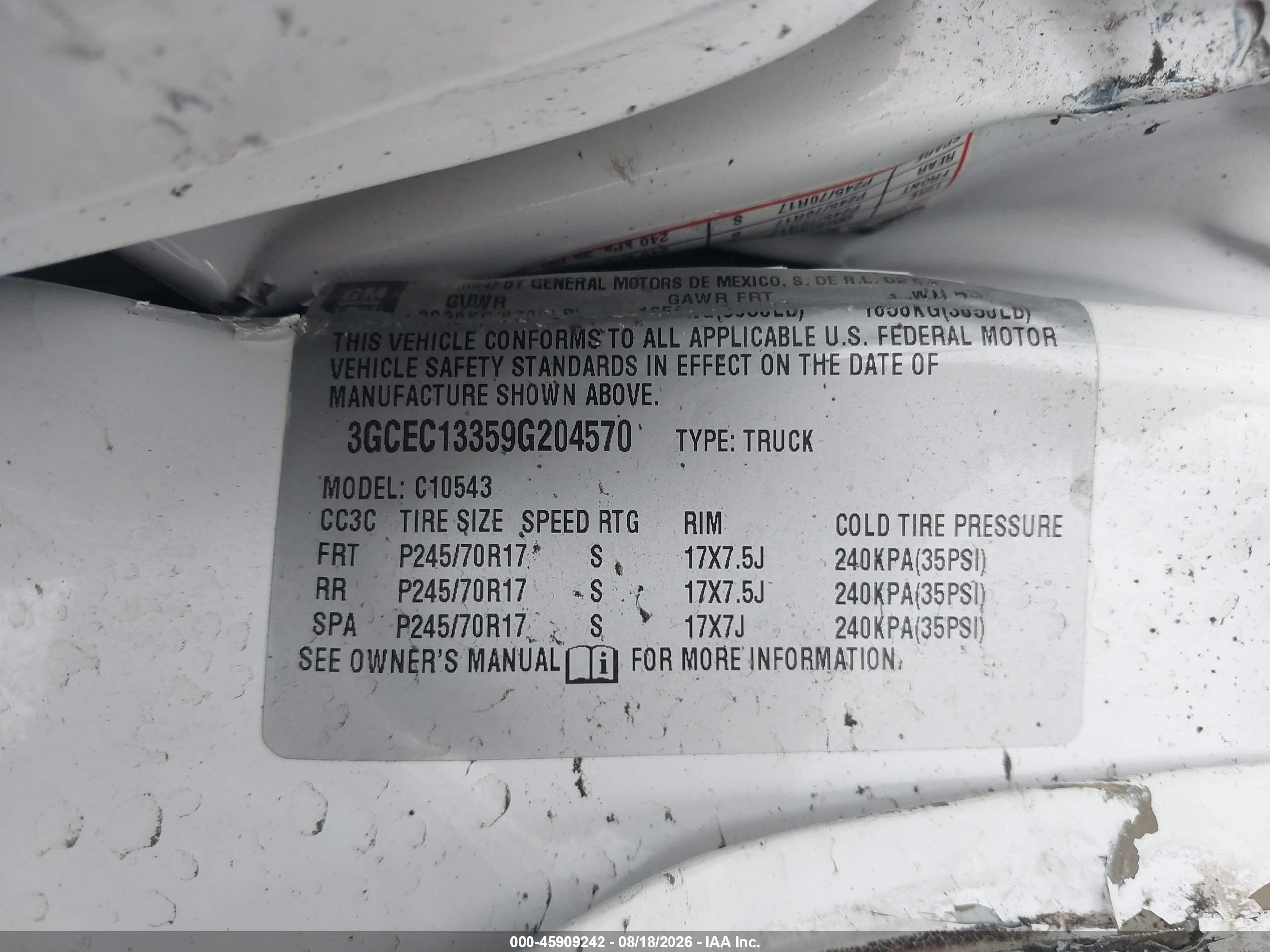 2009 Chevrolet Silverado 1500 Xtra Fuel Economy Белый vin: 3GCEC13359G204570