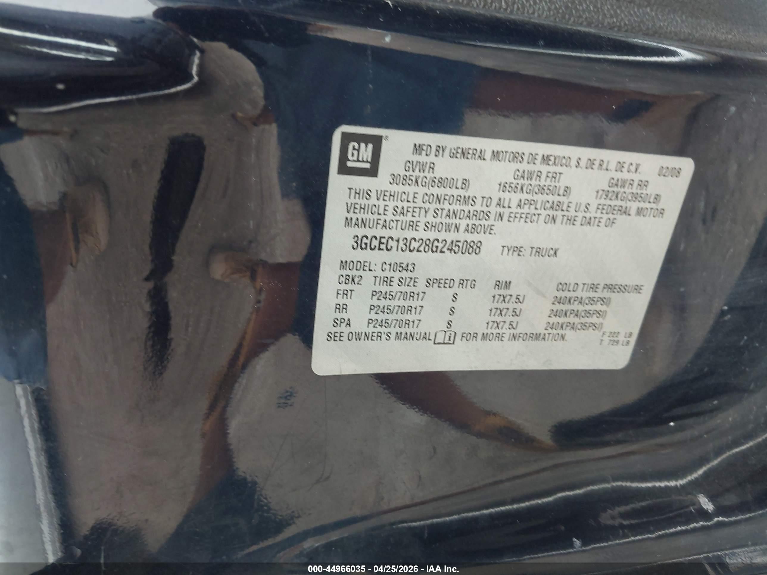 2008 Chevrolet Silverado 1500 Ls Blue vin: 3GCEC13C28G245088
