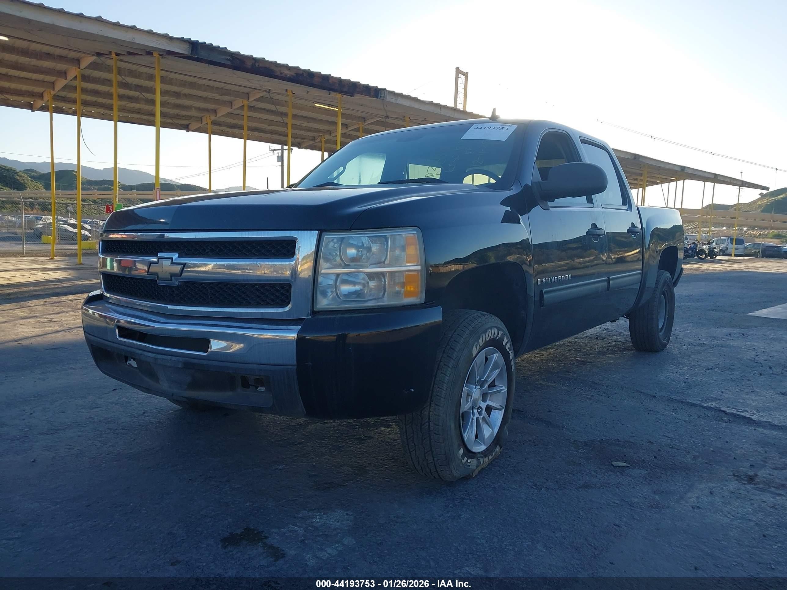2009 Chevrolet Silverado 1500 Ls Black vin: 3GCEC13C29G114552