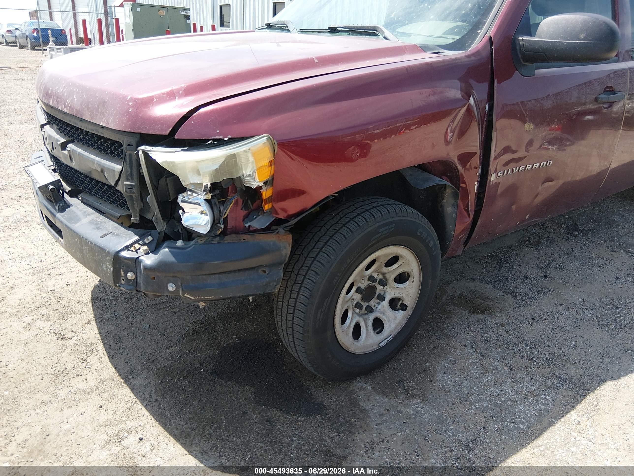 2009 Chevrolet Silverado 1500 Work Truck Maroon vin: 3GCEC13C39G215325