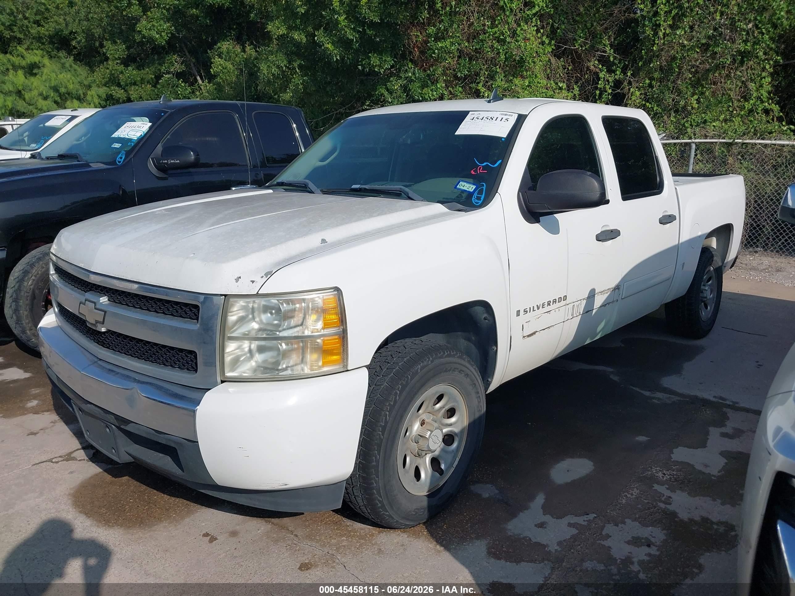 2008 Chevrolet Silverado 1500 Ls White vin: 3GCEC13C58G302724