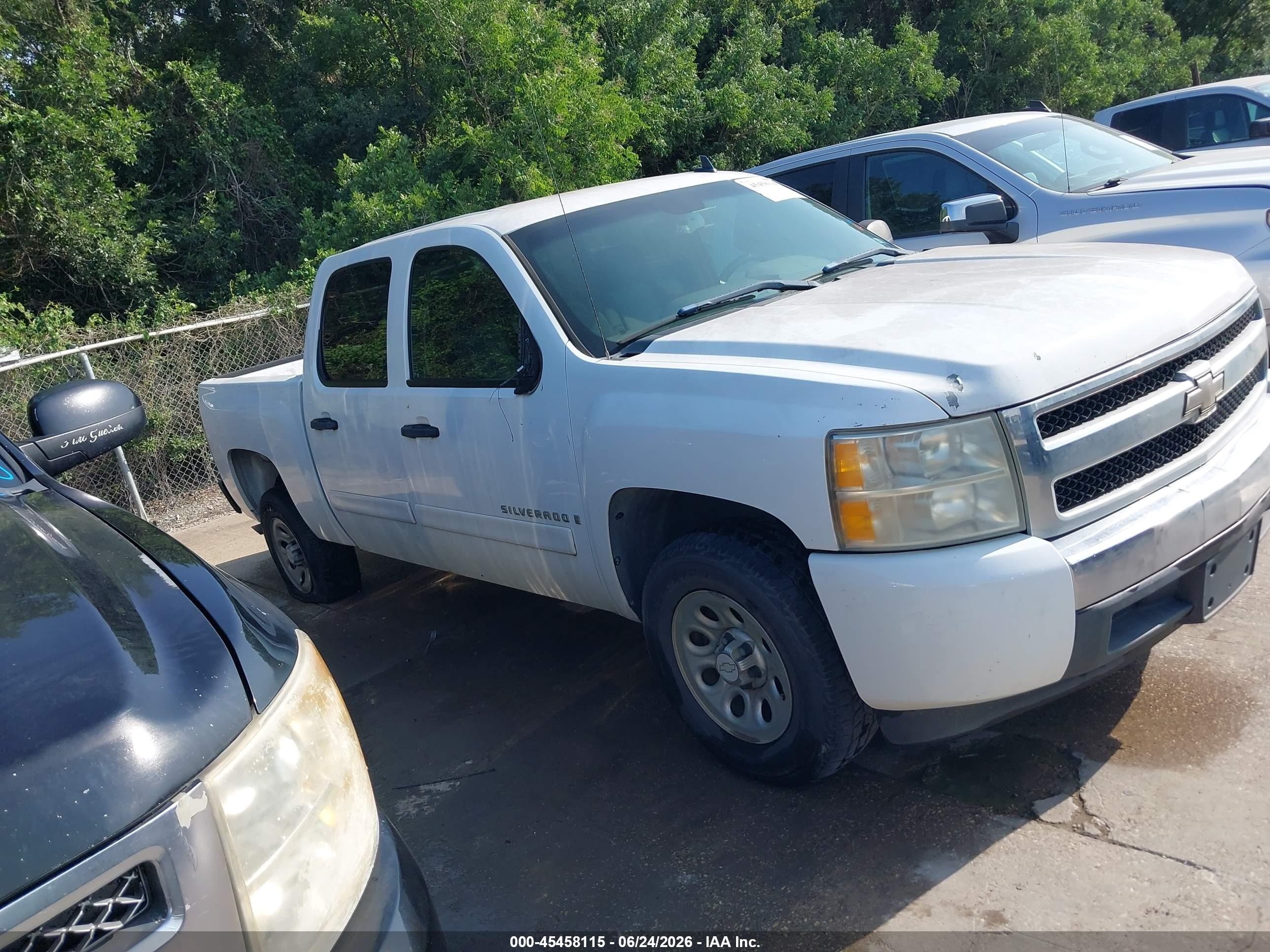 2008 Chevrolet Silverado 1500 Ls White vin: 3GCEC13C58G302724