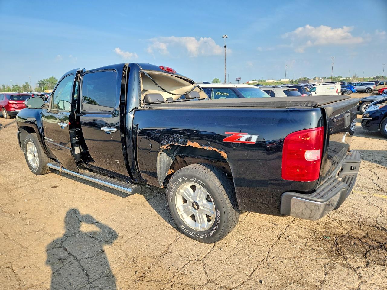 2007 Chevrolet Silverado C1500 Crew Cab Black vin: 3GCEC13C77G528004