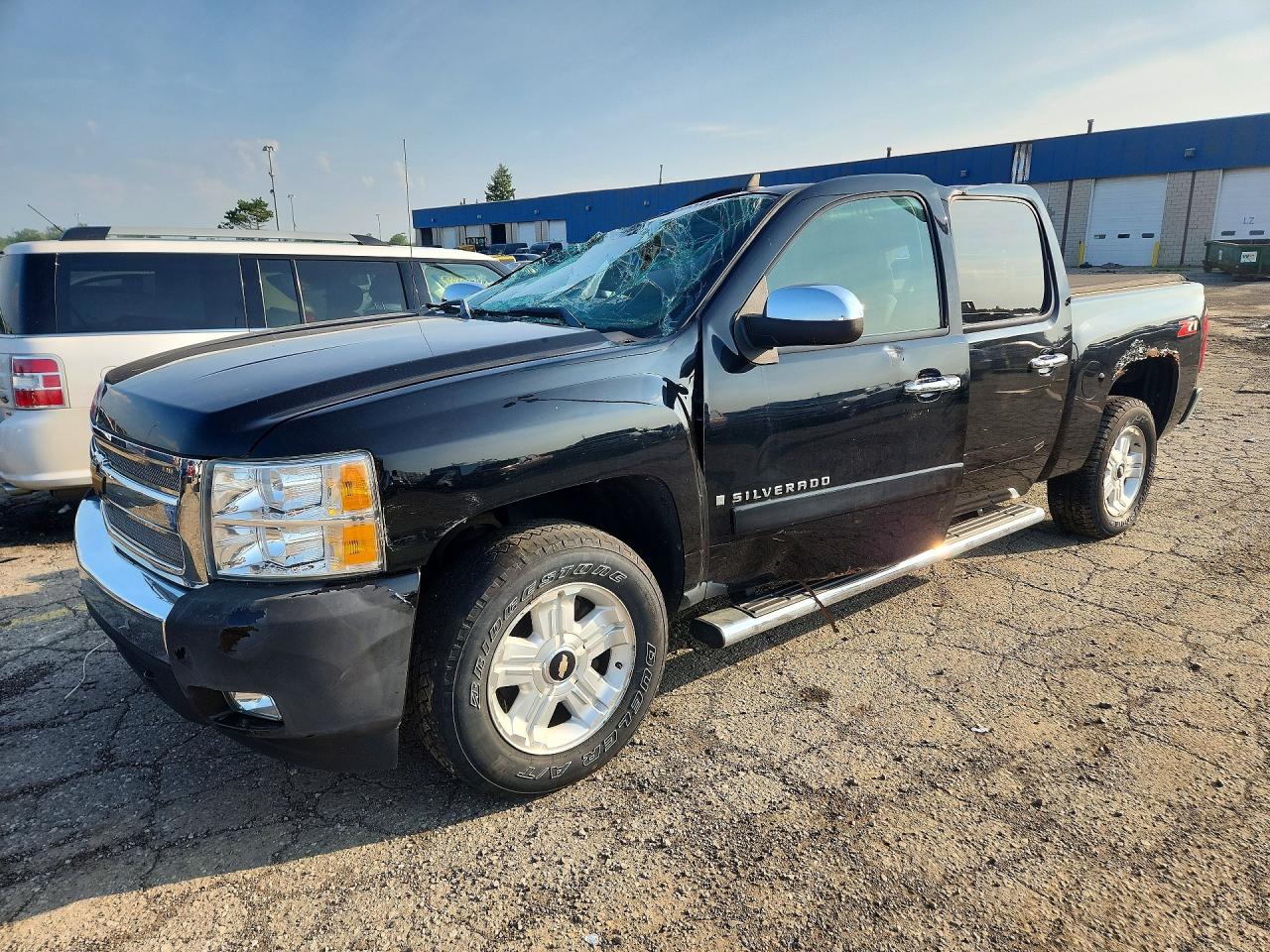 2007 Chevrolet Silverado C1500 Crew Cab Black vin: 3GCEC13C77G528004