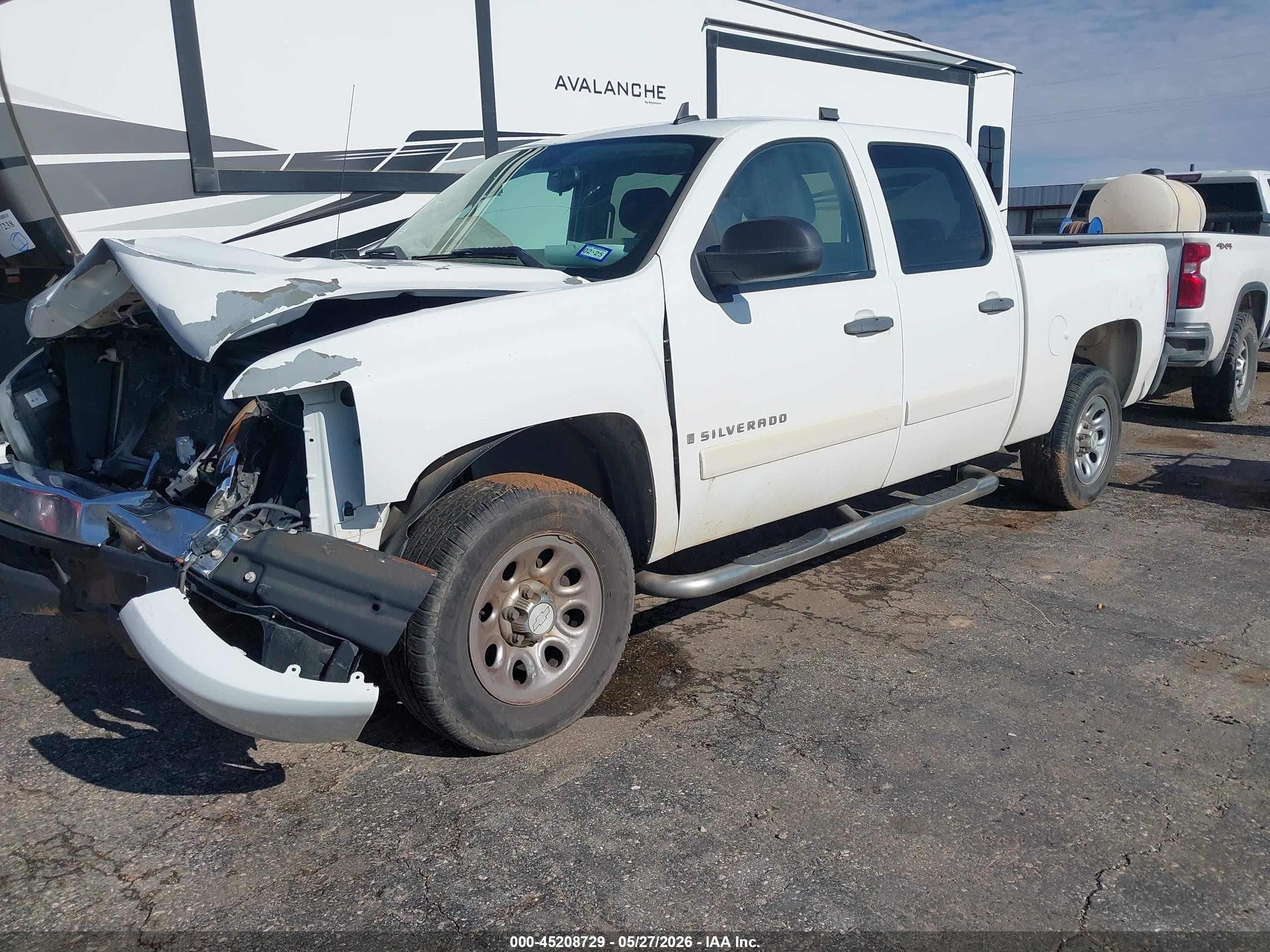 2008 Chevrolet Silverado 1500 Ls White vin: 3GCEC13C88G203864