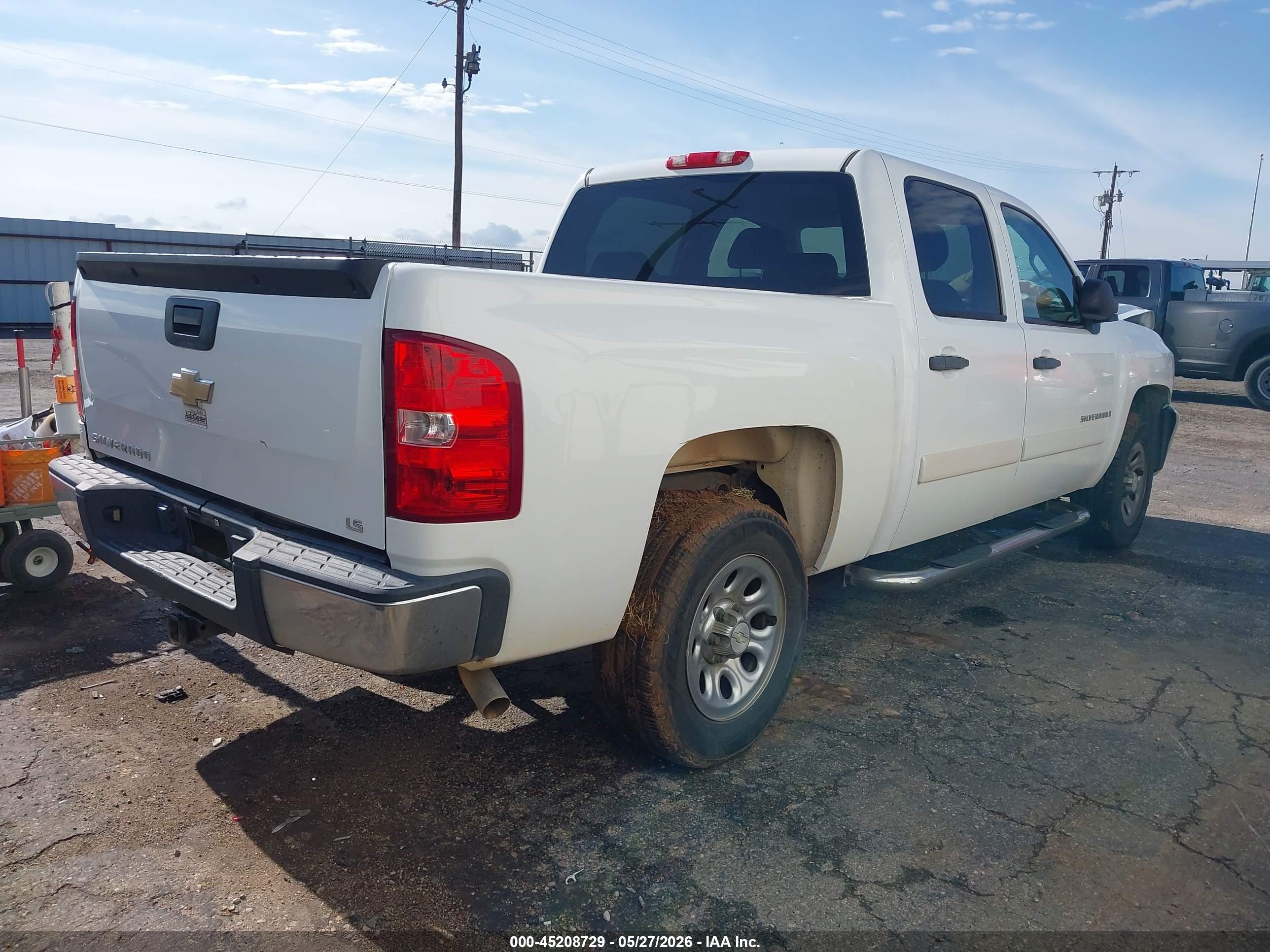 2008 Chevrolet Silverado 1500 Ls White vin: 3GCEC13C88G203864