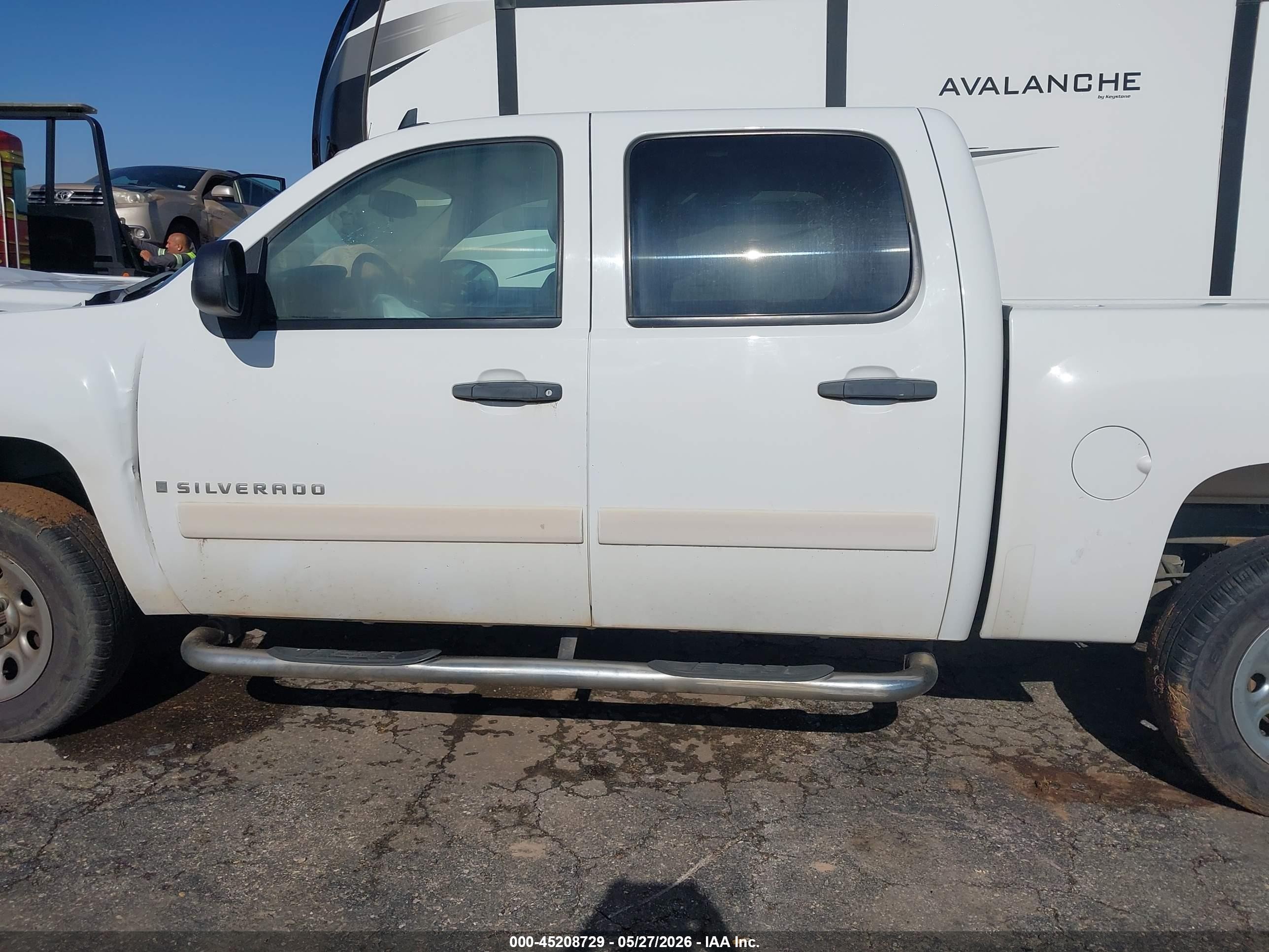 2008 Chevrolet Silverado 1500 Ls White vin: 3GCEC13C88G203864