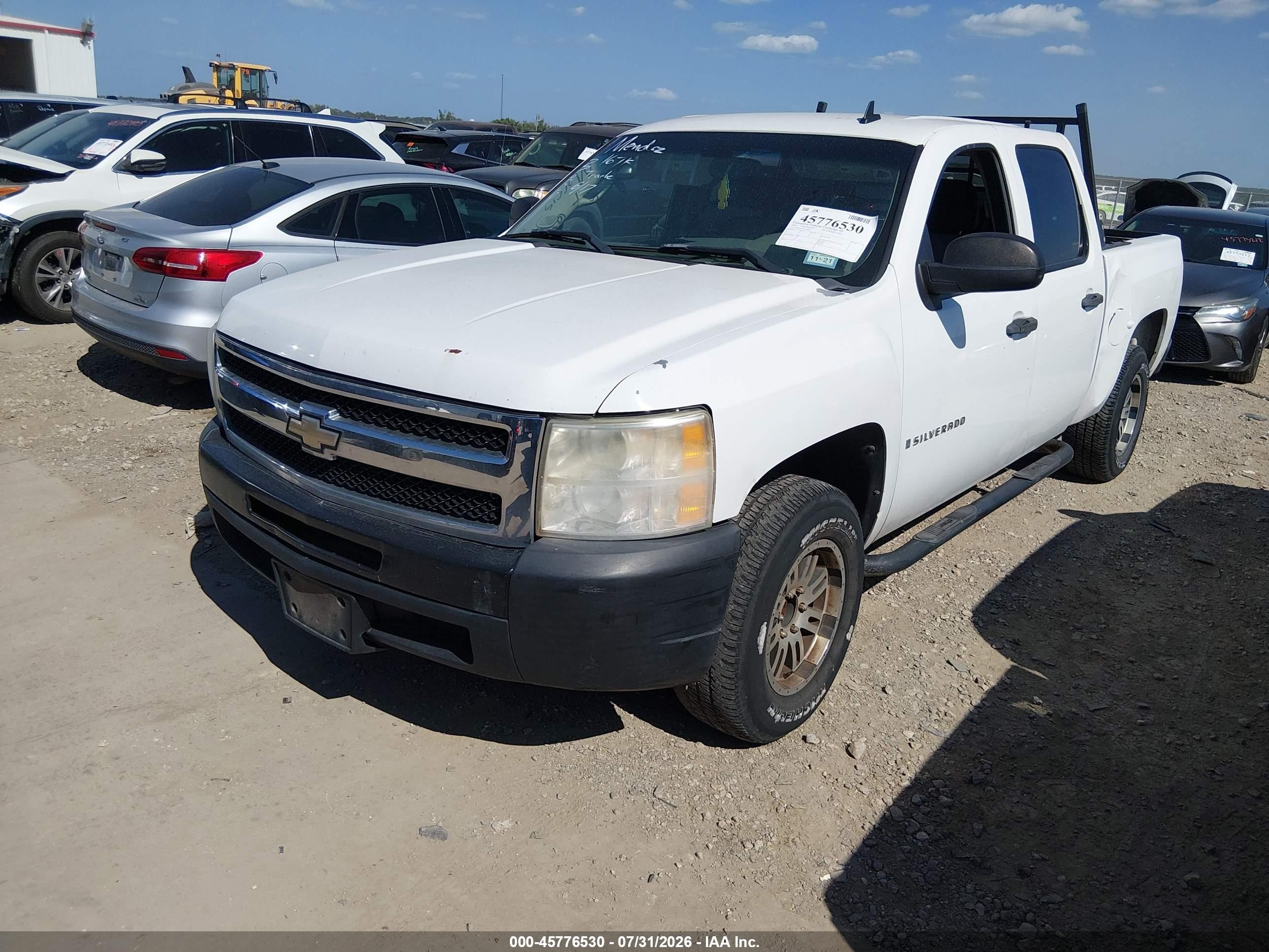 2009 Chevrolet Silverado 1500 Work Truck White vin: 3GCEC13J19G231683