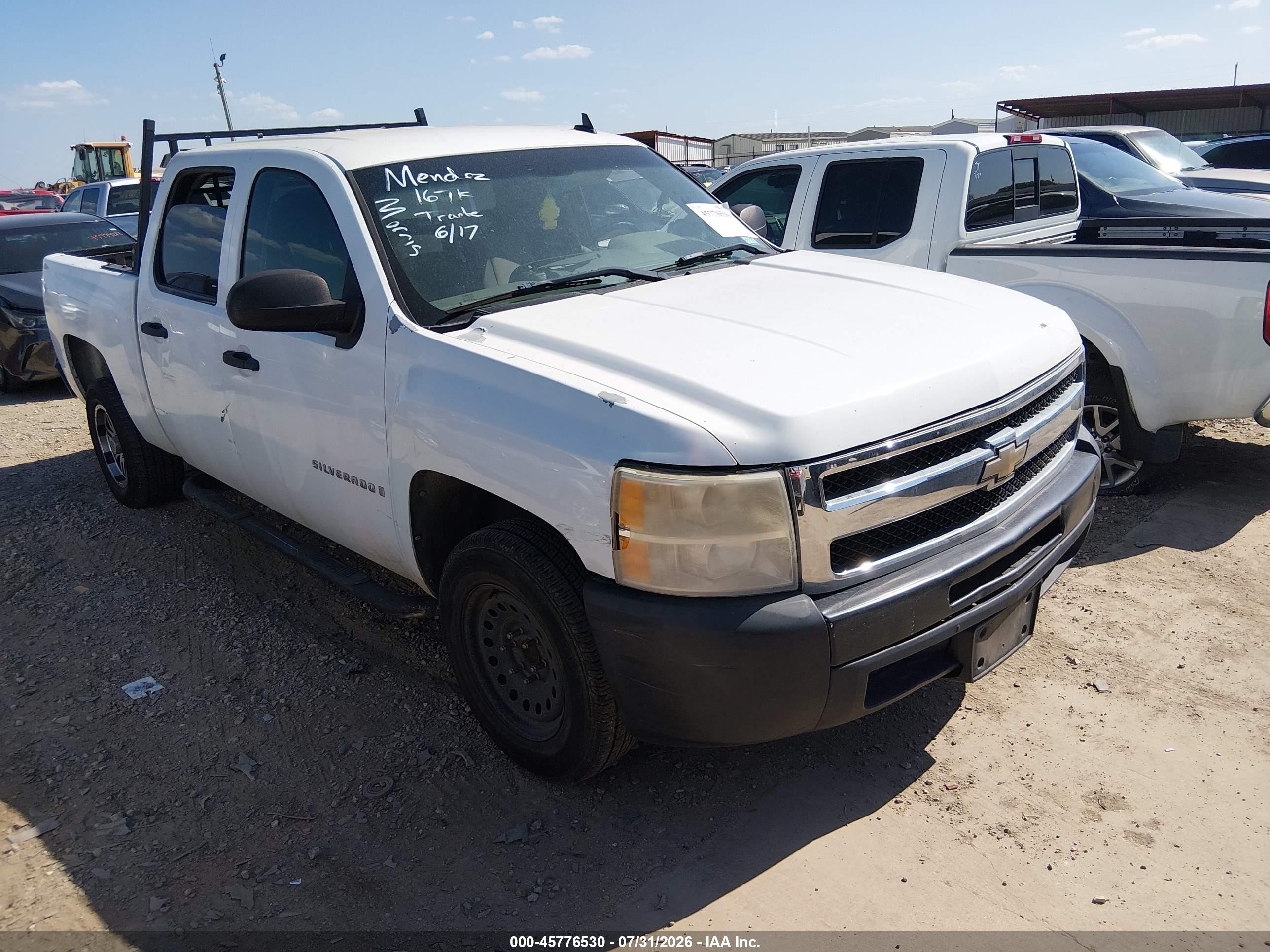2009 Chevrolet Silverado 1500 Work Truck White vin: 3GCEC13J19G231683