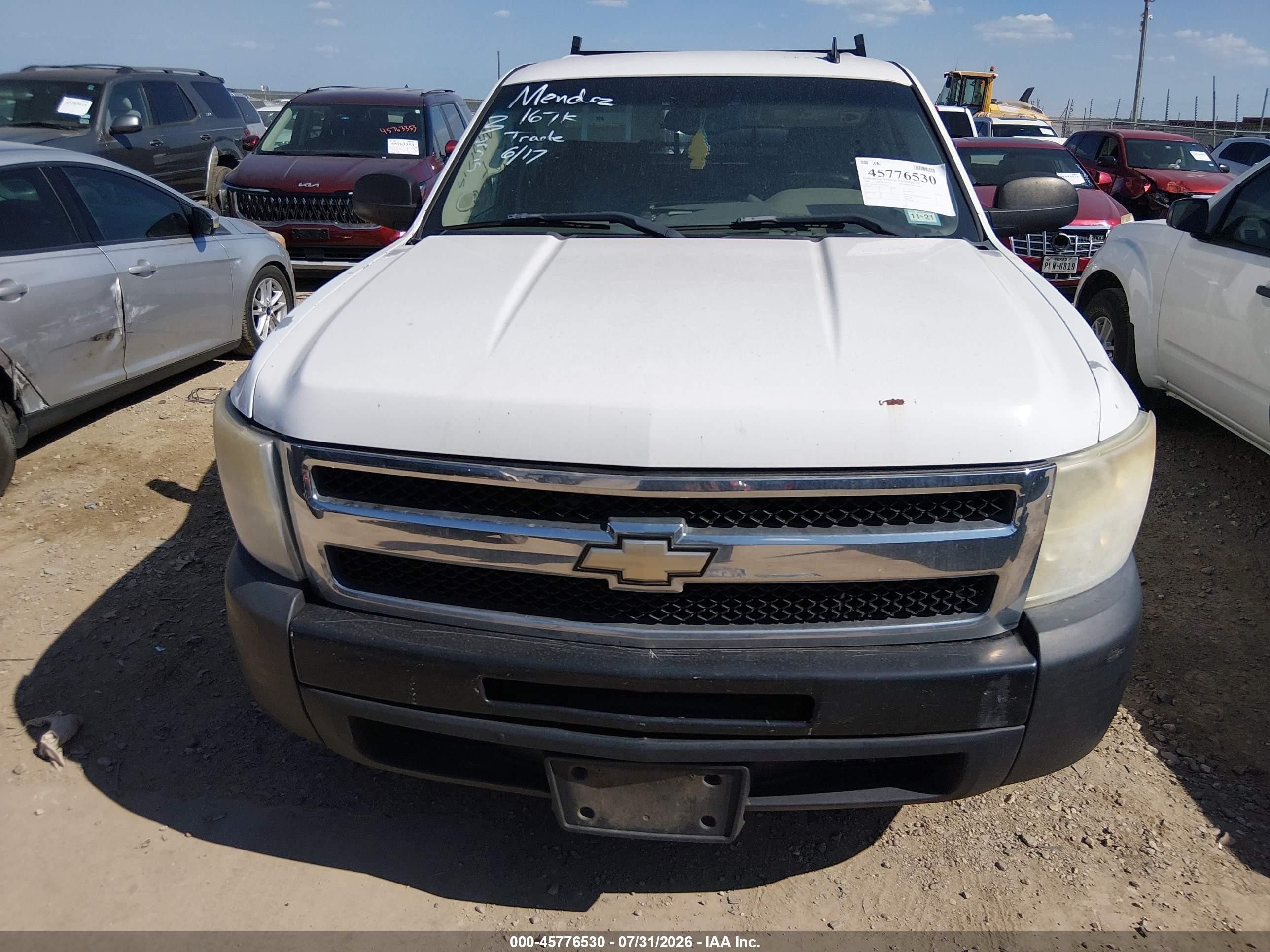 2009 Chevrolet Silverado 1500 Work Truck White vin: 3GCEC13J19G231683