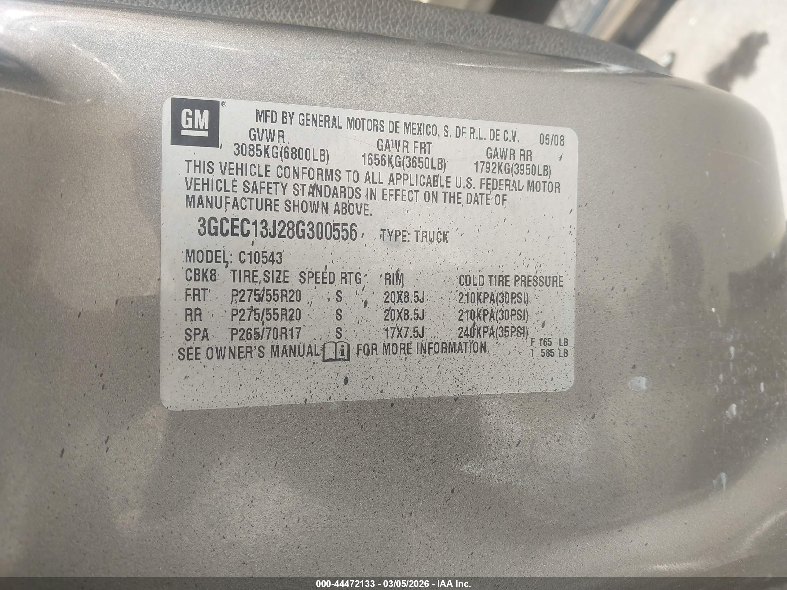 2008 Chevrolet Silverado 1500 Lt1 Gray vin: 3GCEC13J28G300556